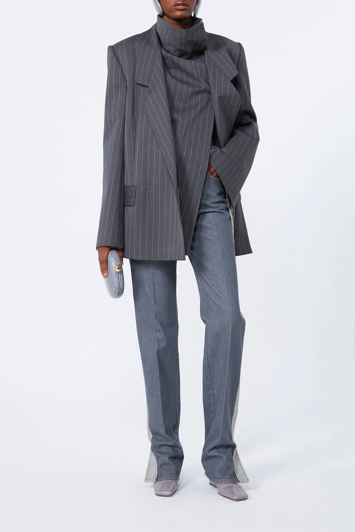 MAXMARA'S BRANDS TOP-CANOTTIERA IN TES.  Top a collo alto Sportmax Sfilata Spsalbata