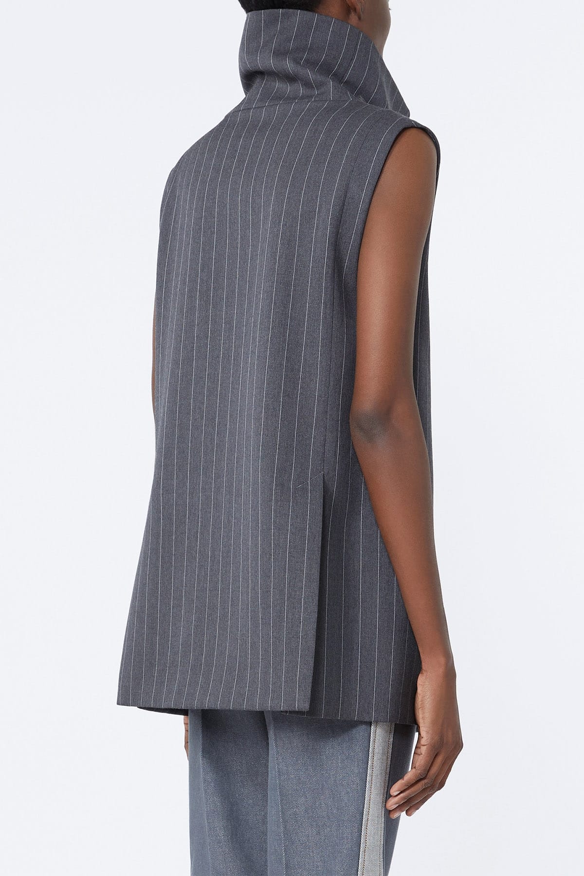 MAXMARA'S BRANDS TOP-CANOTTIERA IN TES.  Top a collo alto Sportmax Sfilata Spsalbata