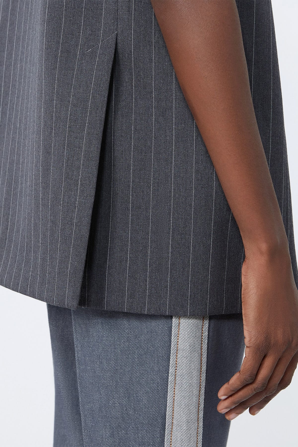 MAXMARA'S BRANDS TOP-CANOTTIERA IN TES.  GRIGIO / 34 Top a collo alto Sportmax Sfilata Spsalbata