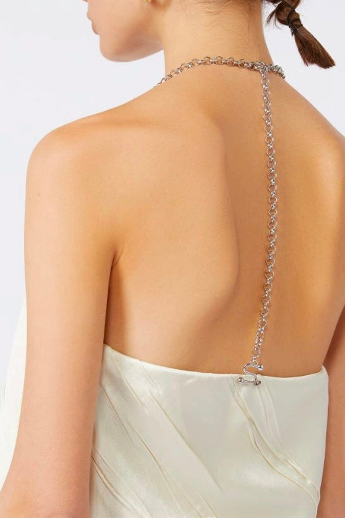 MAXMARA&#39;S BRANDS TOP-CANOTTIERA IN TES.  Top bianco donna in raso bianco burro Sportmax Fatuo