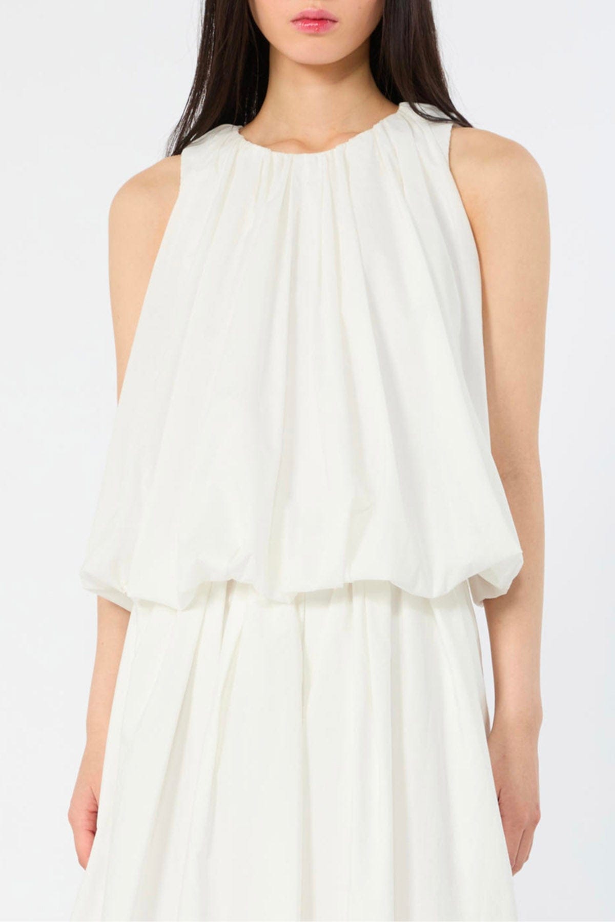 MAXMARA'S BRANDS TOP-CANOTTIERA IN TES.  Top bianco donna Weekend Max mara Wkiangel