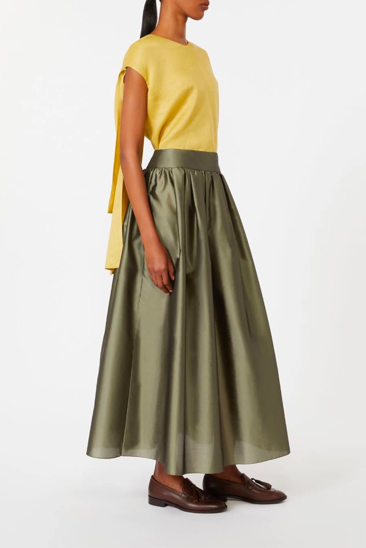 MAXMARA'S BRANDS TOP-CANOTTIERA IN TES.  Top donna 'S Max Mara giallo Smmtalento
