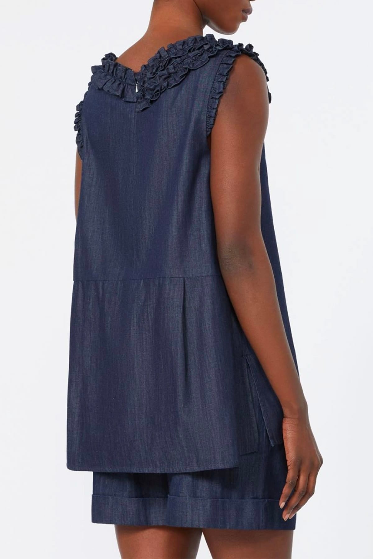 MAXMARA'S BRANDS TOP-CANOTTIERA IN TES.  Top in cotone donna 'S Max Mara Stmpiuma