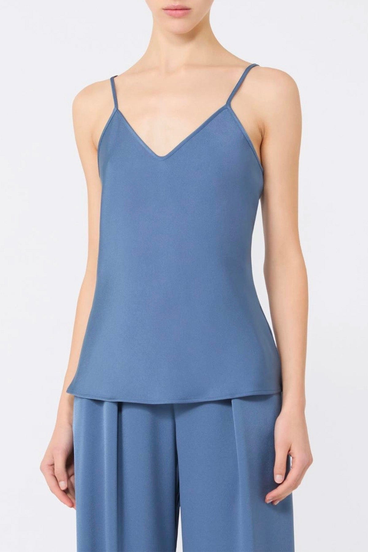 MAXMARA'S BRANDS TOP-CANOTTIERA IN TES.  Top in satin donna Max Mara Studio Elegante Mseelfi