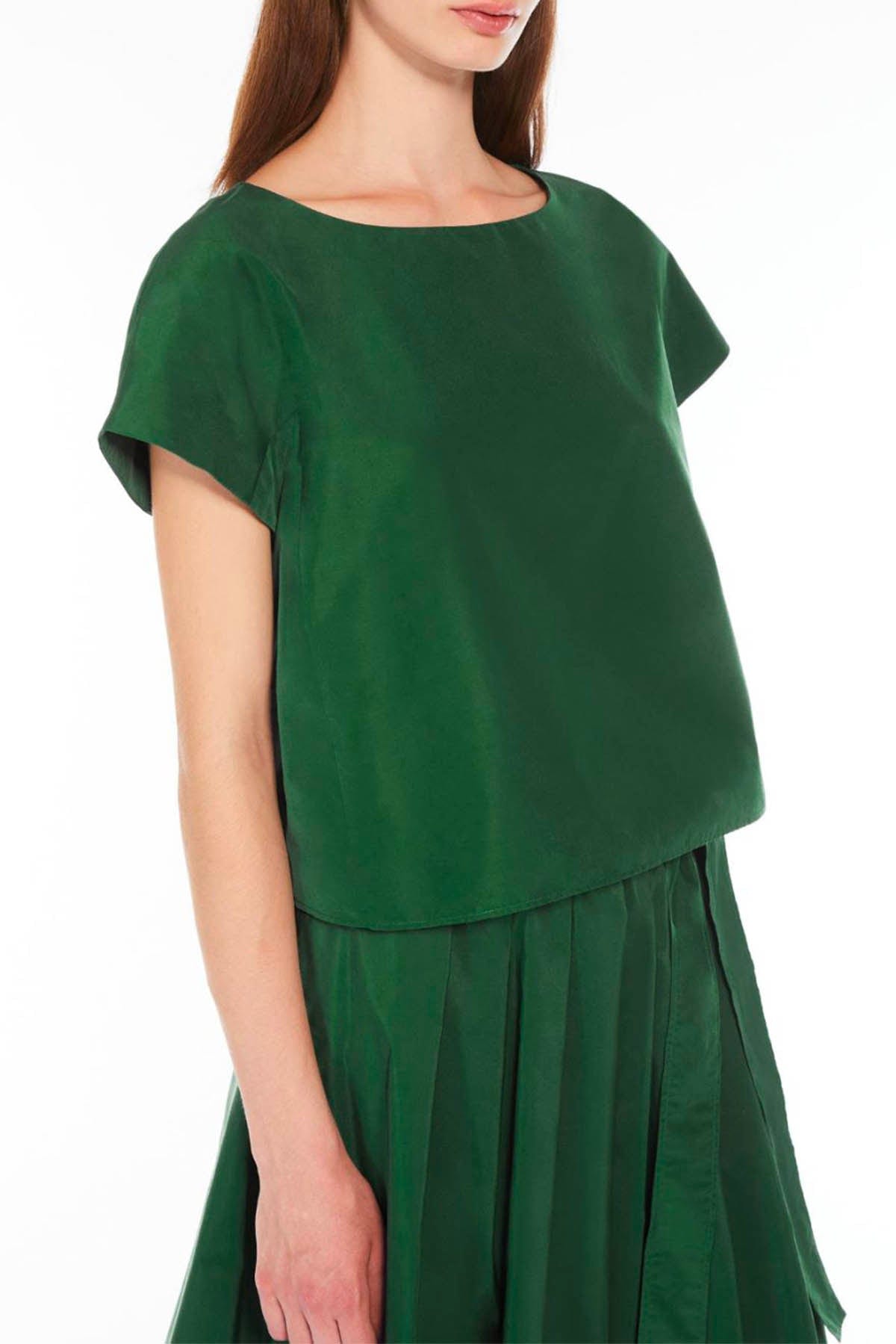 MAXMARA&#39;S BRANDS TOP-CANOTTIERA IN TES.  Top Verde Donna Weekend Max Mara Parana