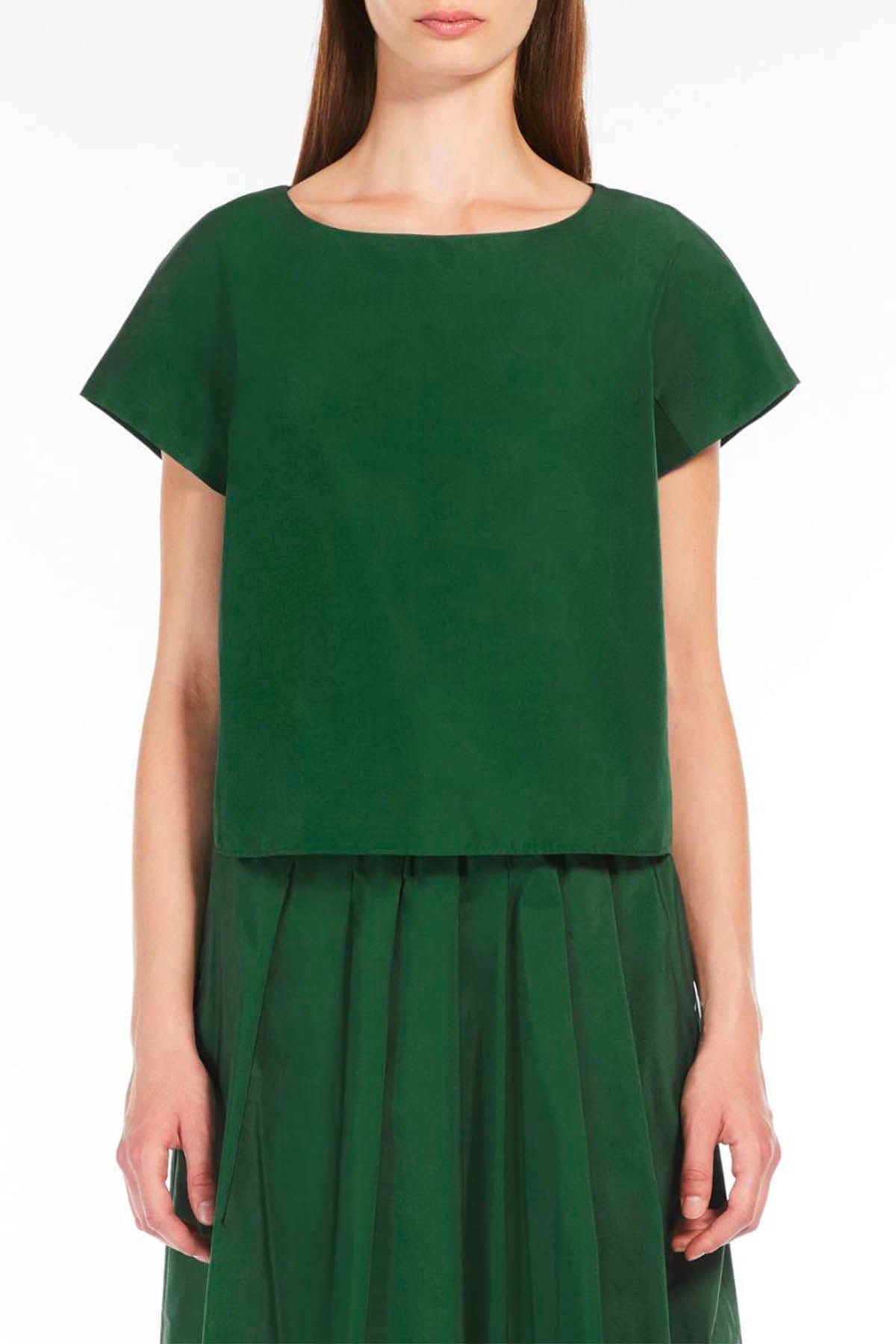 MAXMARA&#39;S BRANDS TOP-CANOTTIERA IN TES.  Top Verde Donna Weekend Max Mara Parana