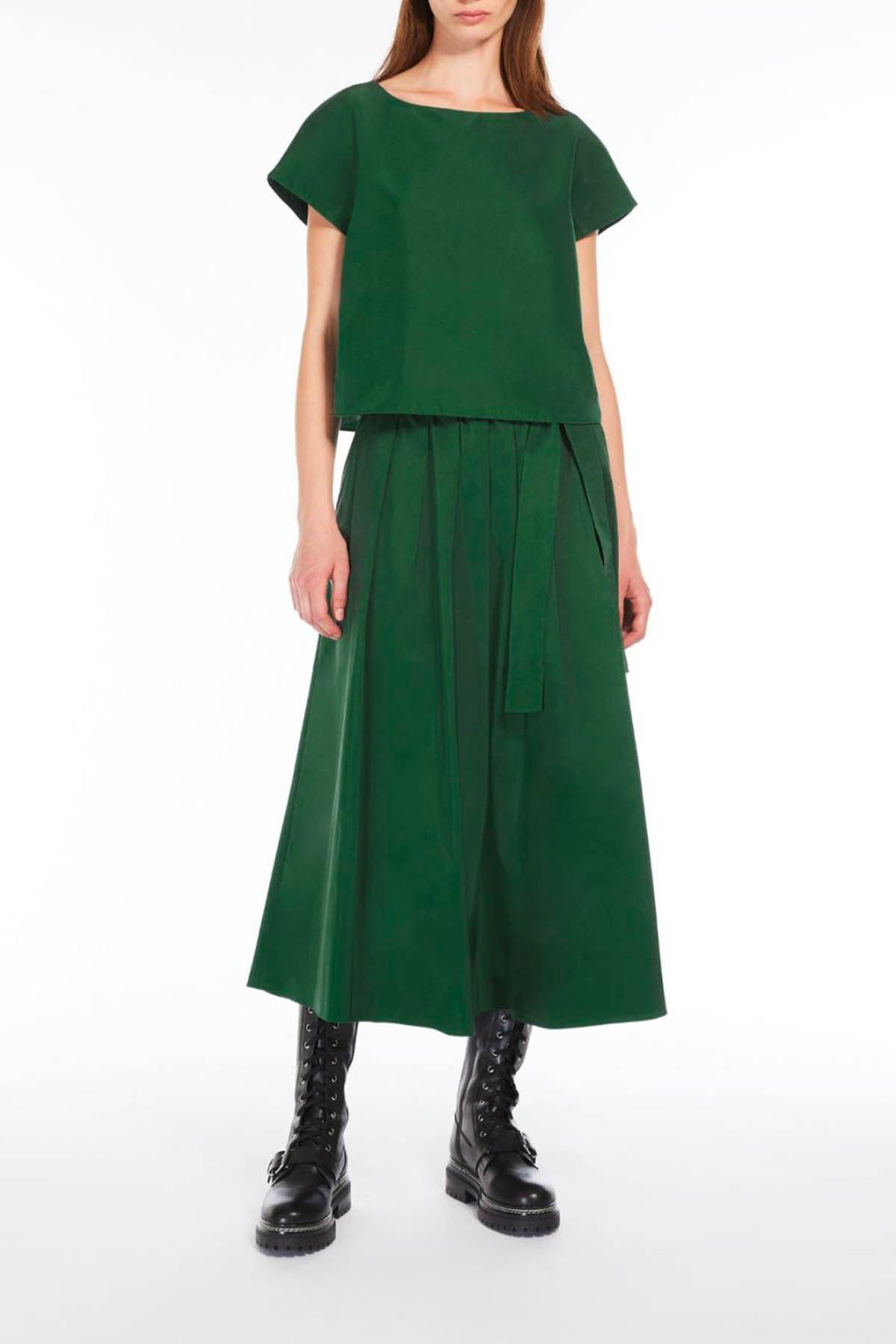 MAXMARA&#39;S BRANDS TOP-CANOTTIERA IN TES.  Top Verde Donna Weekend Max Mara Parana