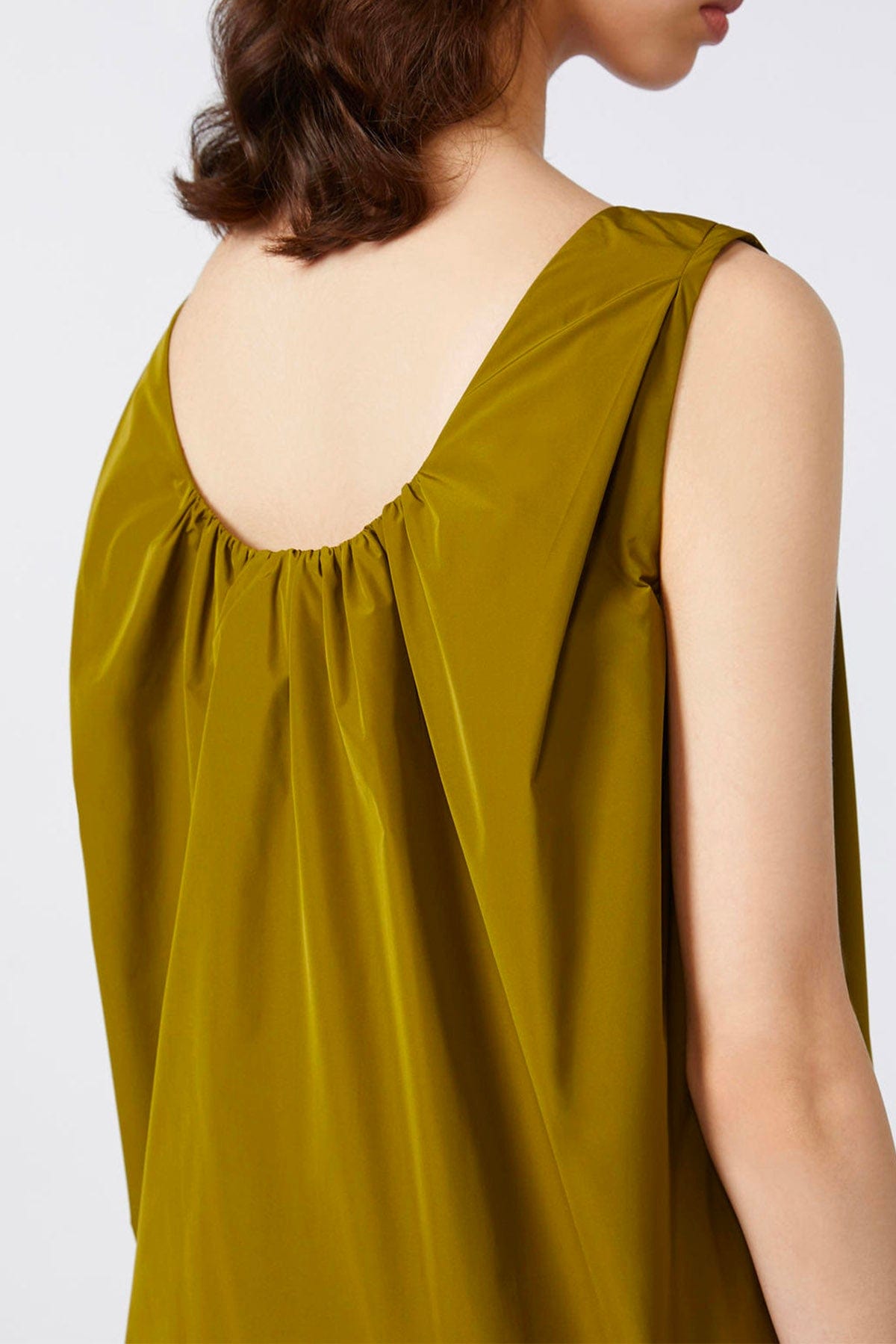 MAXMARA'S BRANDS TOP-CANOTTIERA IN TES.  VERDE OLIVA / 34 Top verde oliva donna Max Mara Mm Ariccia