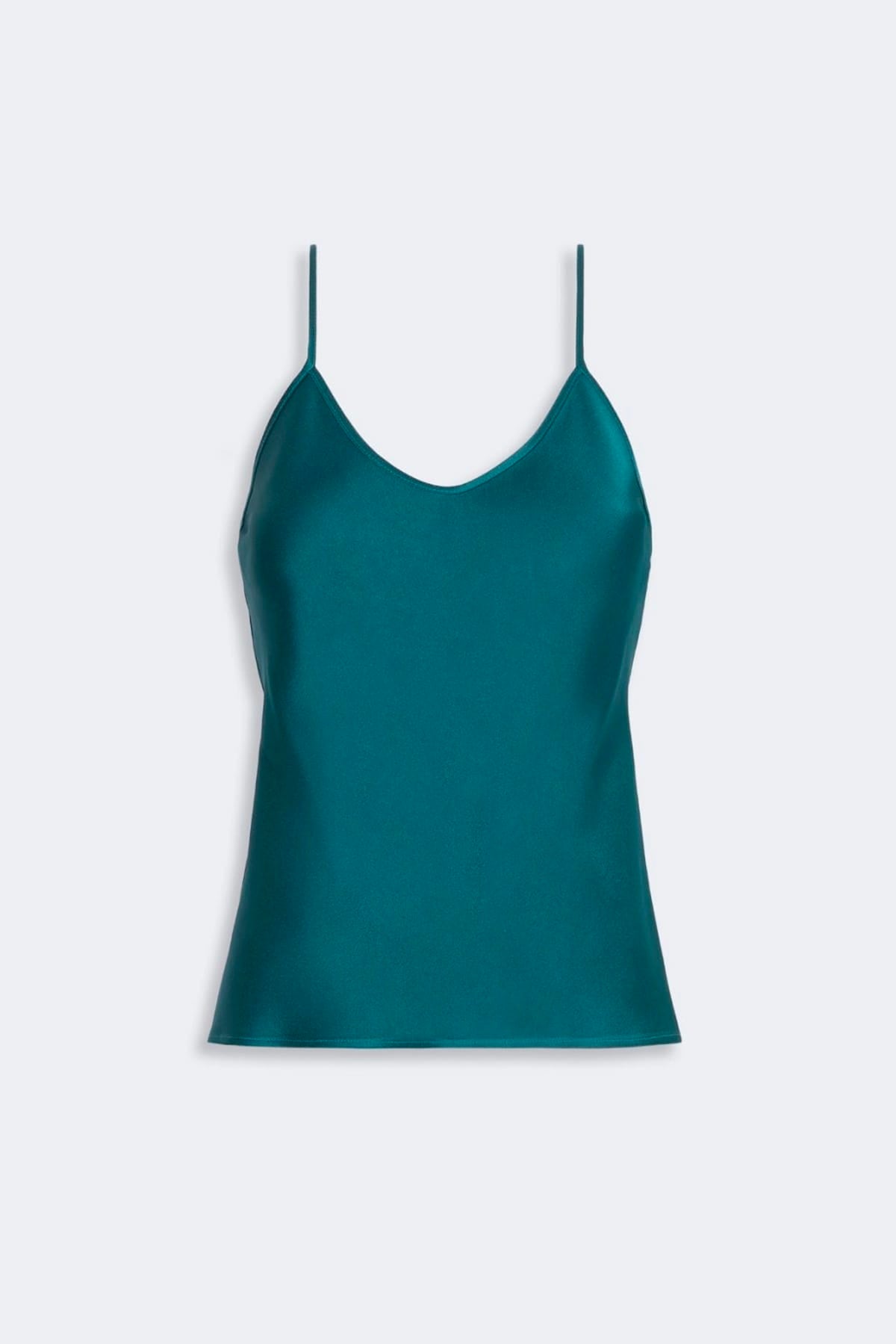 MAXMARA'S BRANDS TOP-CANOTTIERA IN TES.  VERDE PETROLIO / 34 Top in raso donna Max Mara Studio Msecomma