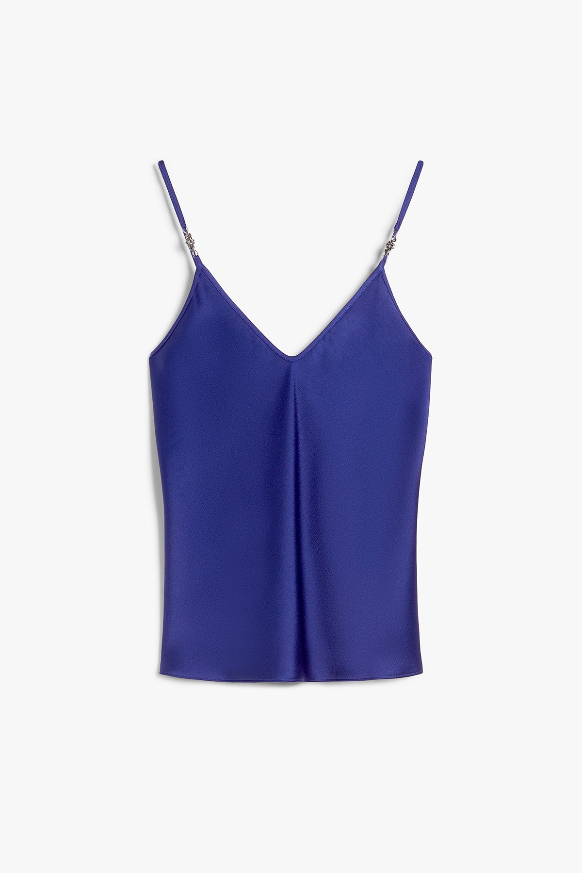 MAXMARA&#39;S BRANDS TOP-CANOTTIERA IN TES.  VIOLA BLUEBERRY / 34 Tiop in crepe Max Mara Studio Afelio