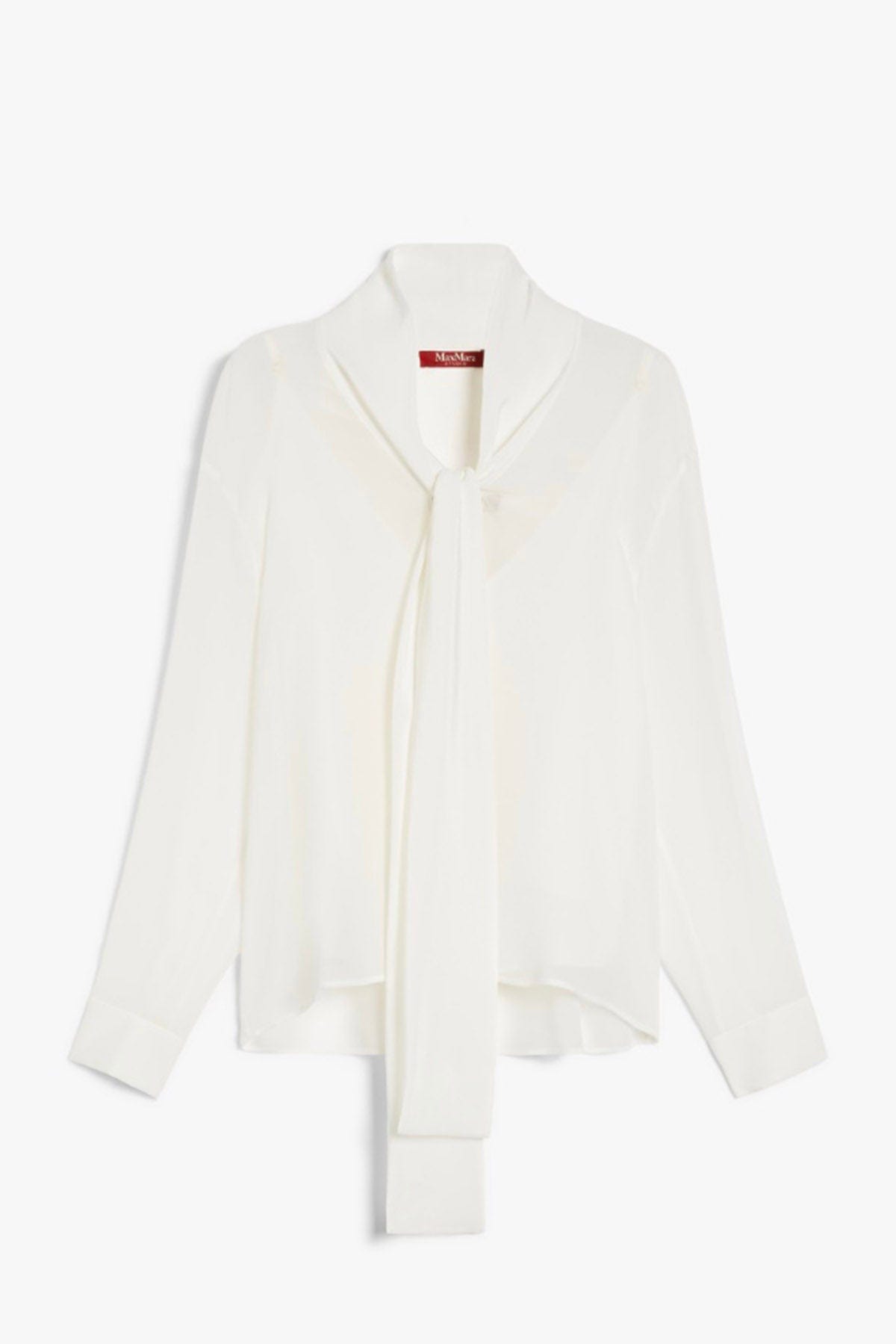 MAXMARA&#39;S BRANDS TUTA / BLUSA BIANCO SETA / 34 Blusa Bianca in Seta Donna Max Mara Studio Crotone