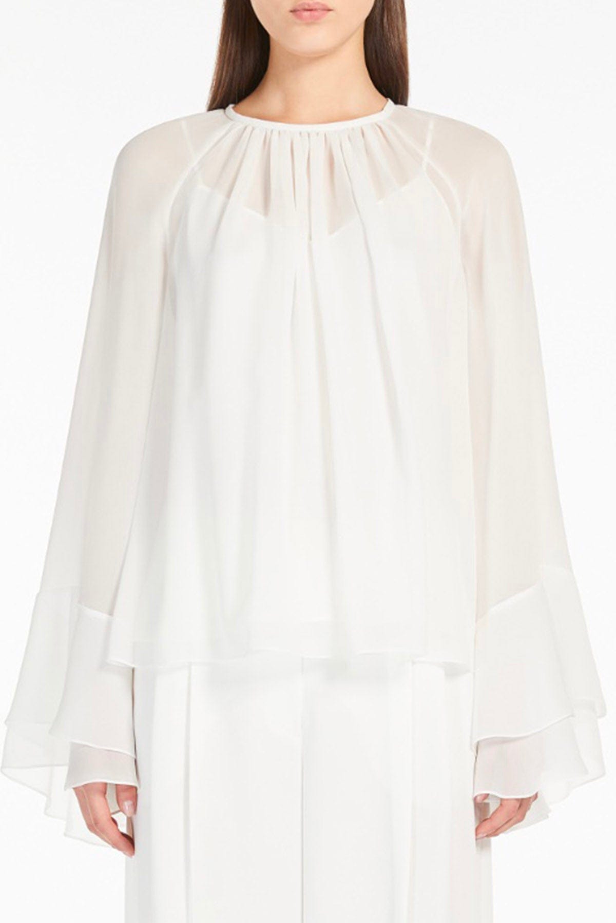 MAXMARA'S BRANDS TUTA / BLUSA BIANCO / 34 Blusa in Seta Max Mara Studio Zeo