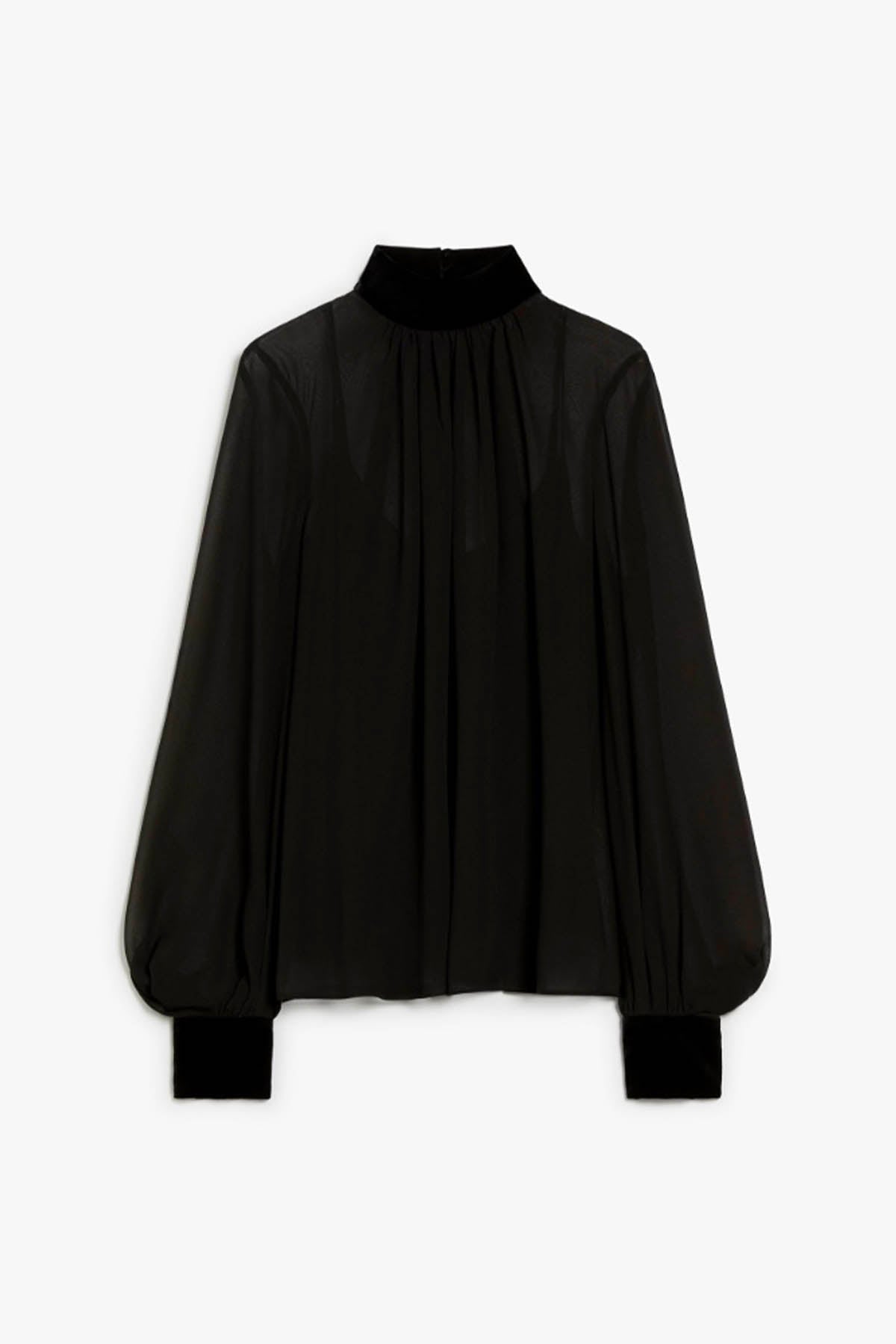 MAXMARA&#39;S BRANDS TUTA / BLUSA NERO / 34 Camicia in Seta Donna Max Mara Studio Elegante Finale