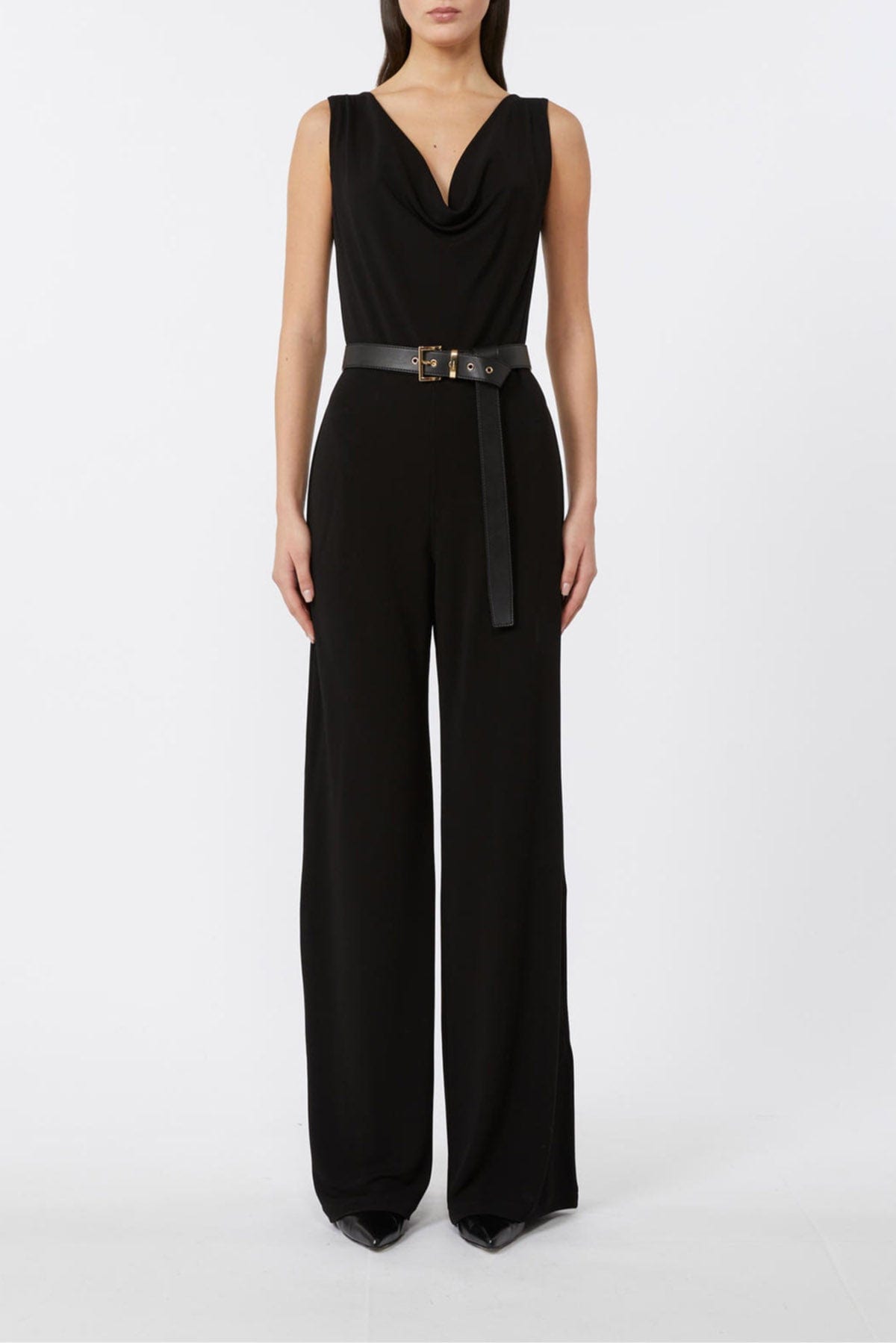 MAXMARA&#39;S BRANDS TUTA SALOPETTE JERSEY NERO / XXS Tuta intera nera donna Studio Max Mara Maiella