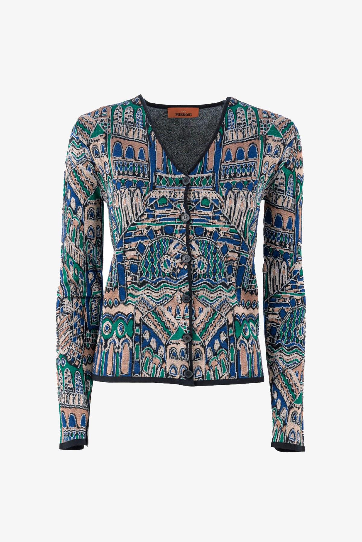 MISSONI CARDIGAN  AZZURRO MULTICOLOR / XS Cardigan Donna Missoni DS24WM08