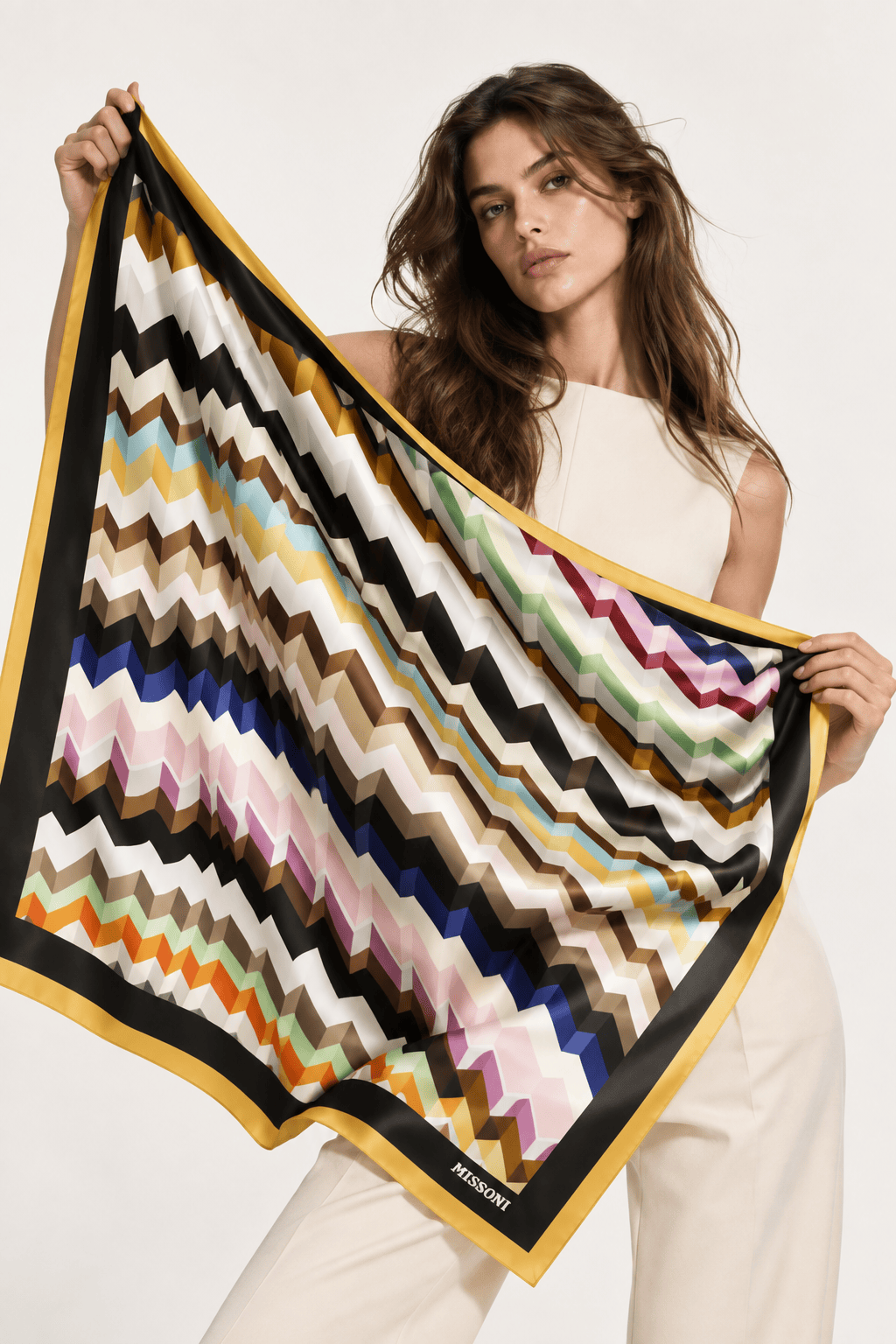 MISSONI FOULARD-SCIARPA-NASTRO  Foulard in seta stampata donna Missoni FO41TWDA900