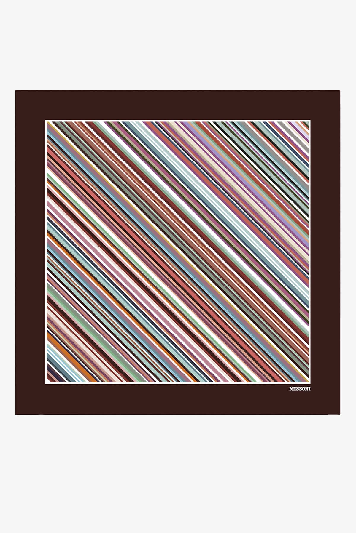 MISSONI FOULARD-SCIARPA-NASTRO  MARRONE MULTICOLOR / UNICA Foulard in seta stampata donna Missoni FO41TWDA897