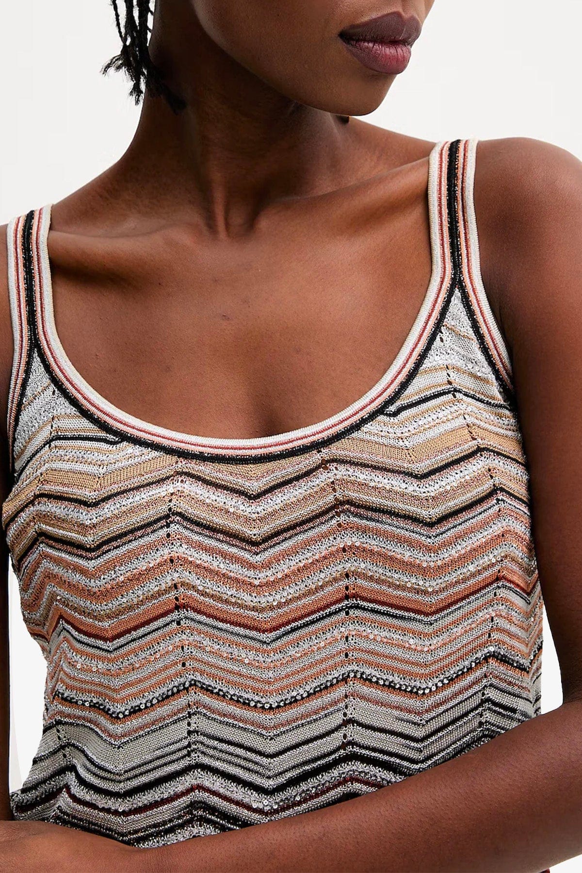 MISSONI TOP-CANOTTIERA IN TES.  Top multicolor donna Missoni DS26SK0T