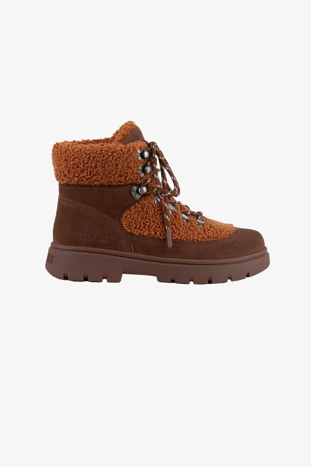 MOON BOOT CALZATURE  CACAO-COGNAC / 35 Moon Boot Combat low fleece Cocoa /Cognac