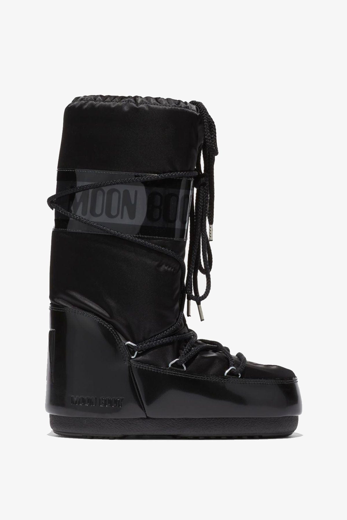 MOON BOOT CALZATURE  NERO / 35-38 Moon Boot Nero Alto in Nylon Icon Glance