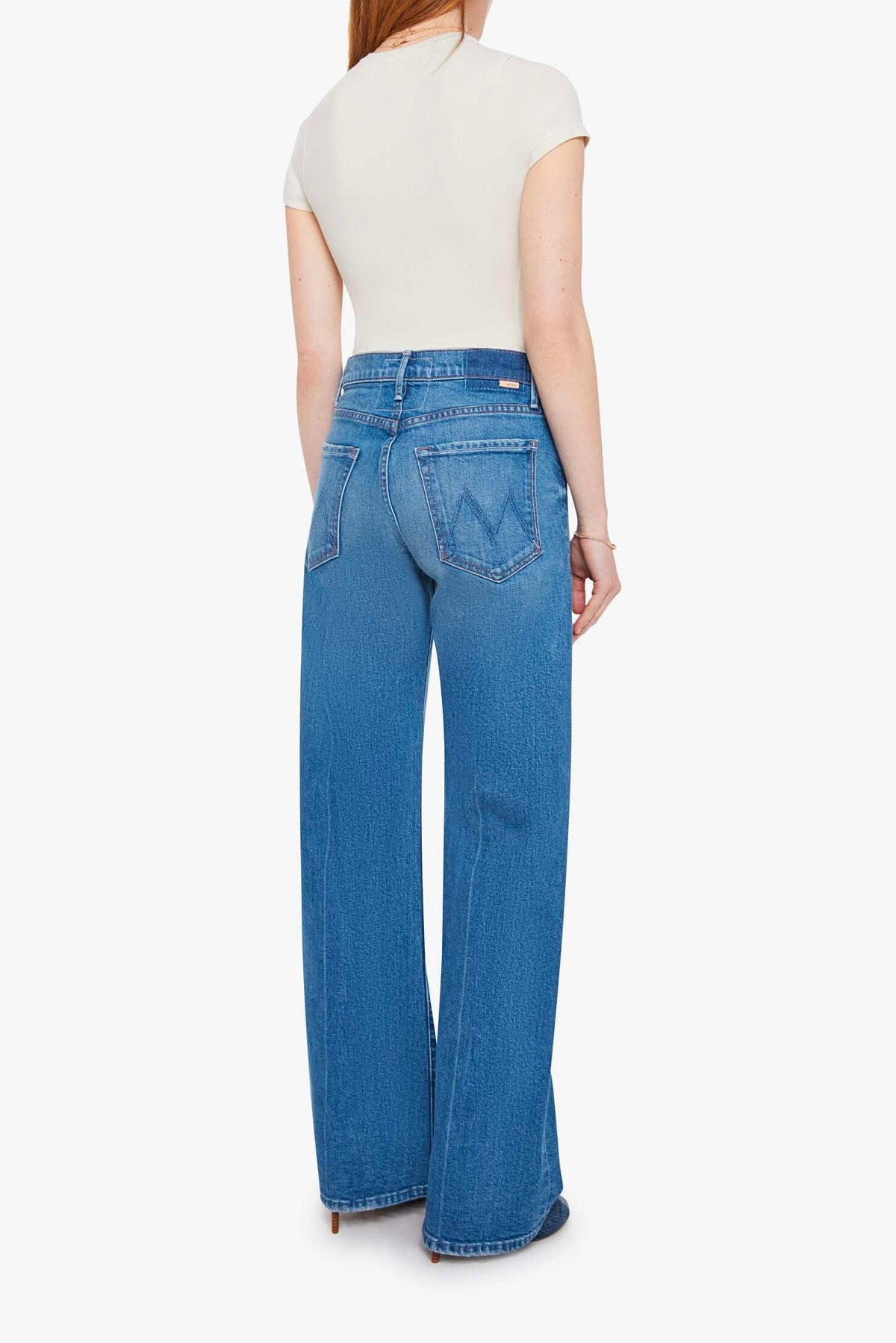 MOTHER PANTALONE IN DENIM  Jeand in denim donna Mother 12088-259 The mid rise lasso sneak (superior)