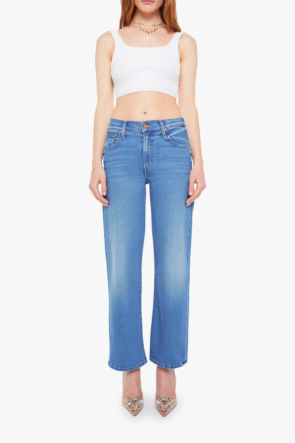 MOTHER PANTALONE IN DENIM  Jeans donna Mother 10757-1297 The mid rise rambler zip ankle