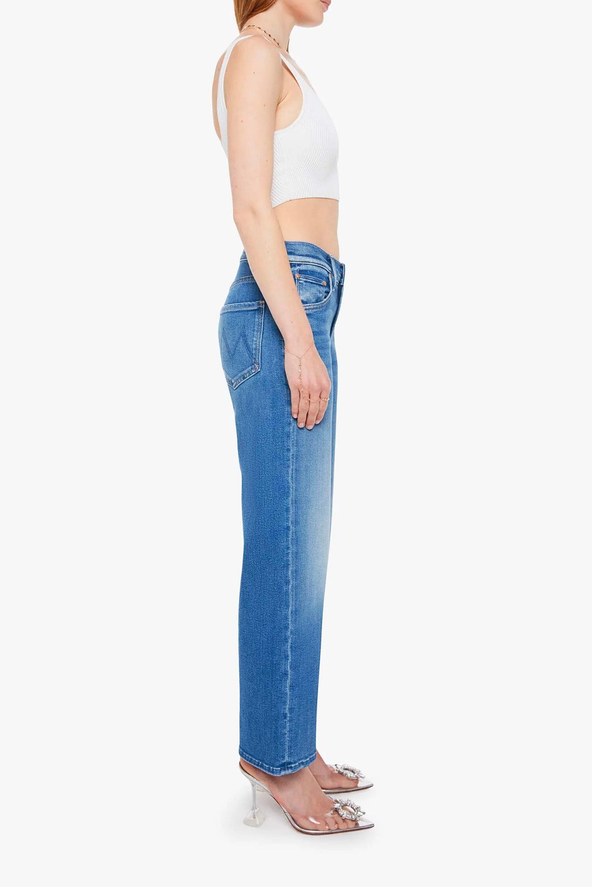MOTHER PANTALONE IN DENIM  Jeans donna Mother 10757-1297 The mid rise rambler zip ankle