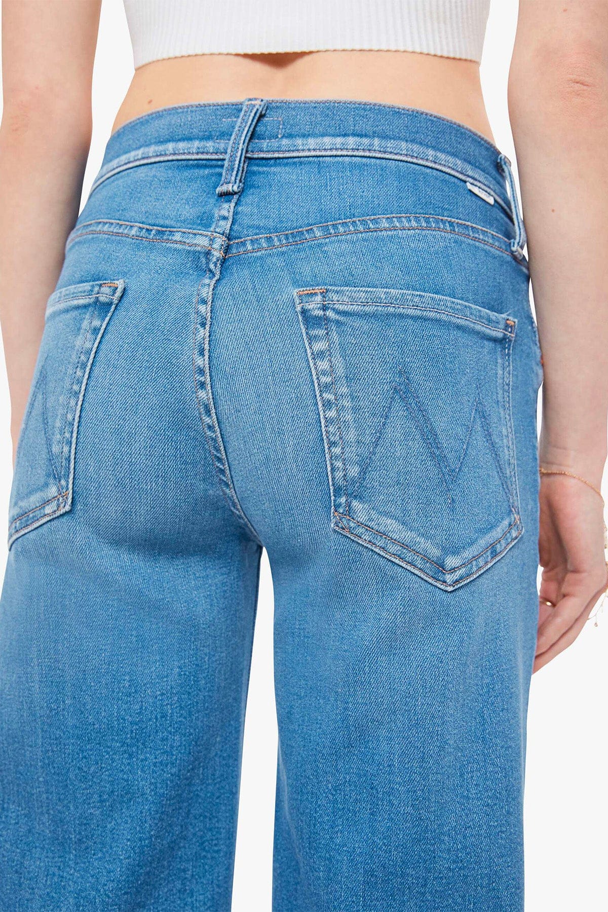 MOTHER PANTALONE IN DENIM  Jeans donna Mother 10757-1297 The mid rise rambler zip ankle
