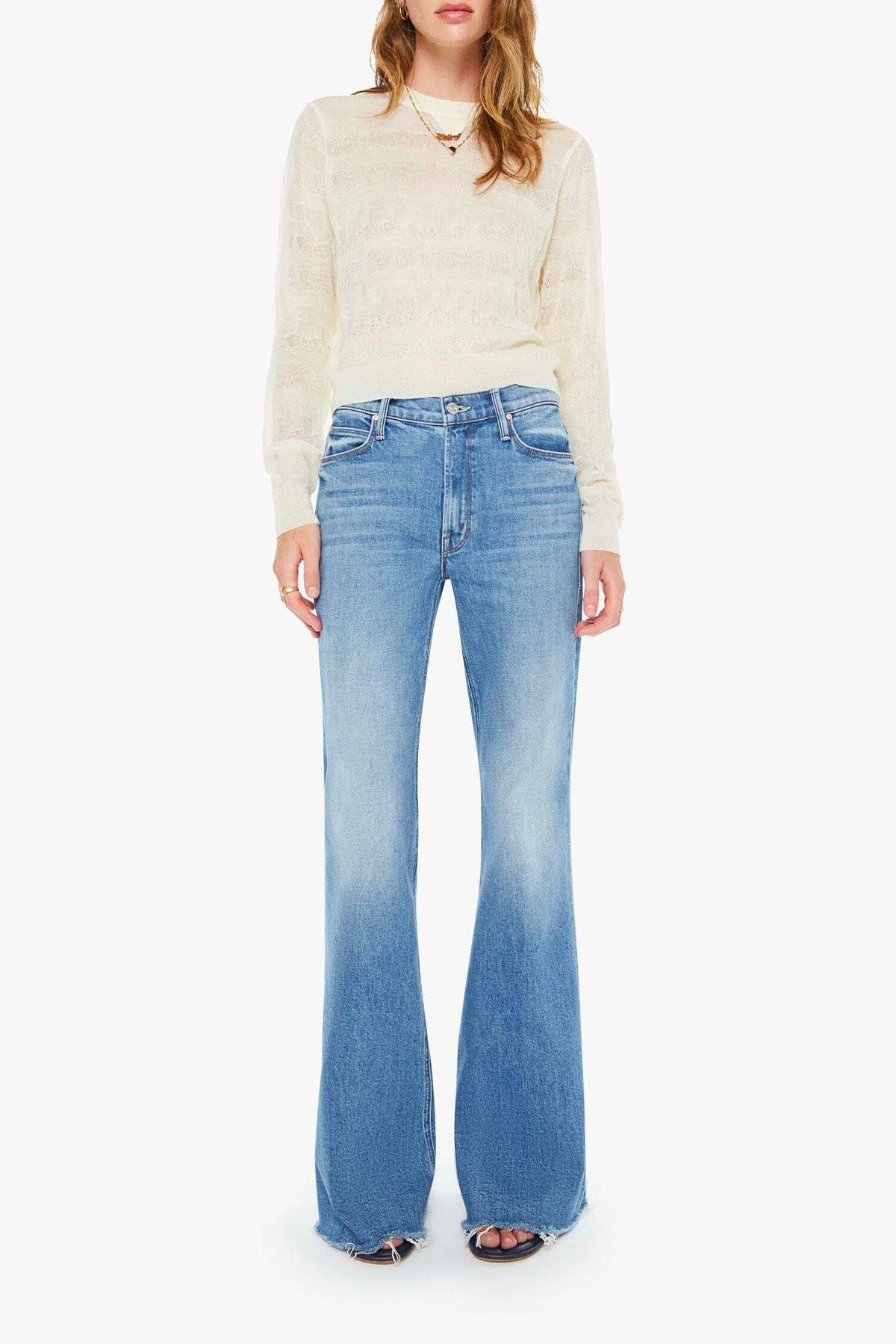 MOTHER PANTALONE IN DENIM  Jeans Mother 10085-259 The doozy fray (superior)