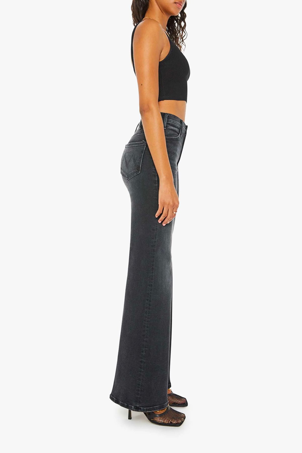 MOTHER PANTALONE IN DENIM  Mother jeans donna the hustler roller sneak