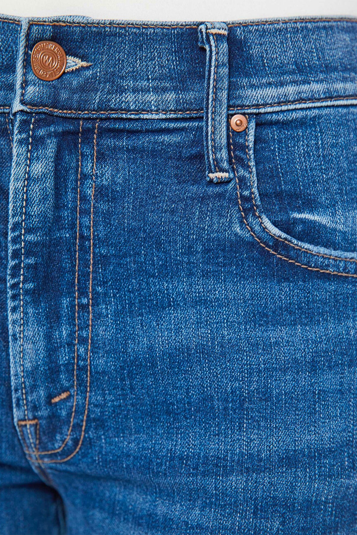 MOTHER PANTALONE IN DENIM  COLORE HCM / 23 Mother jeans donna the mid rise maven sneak