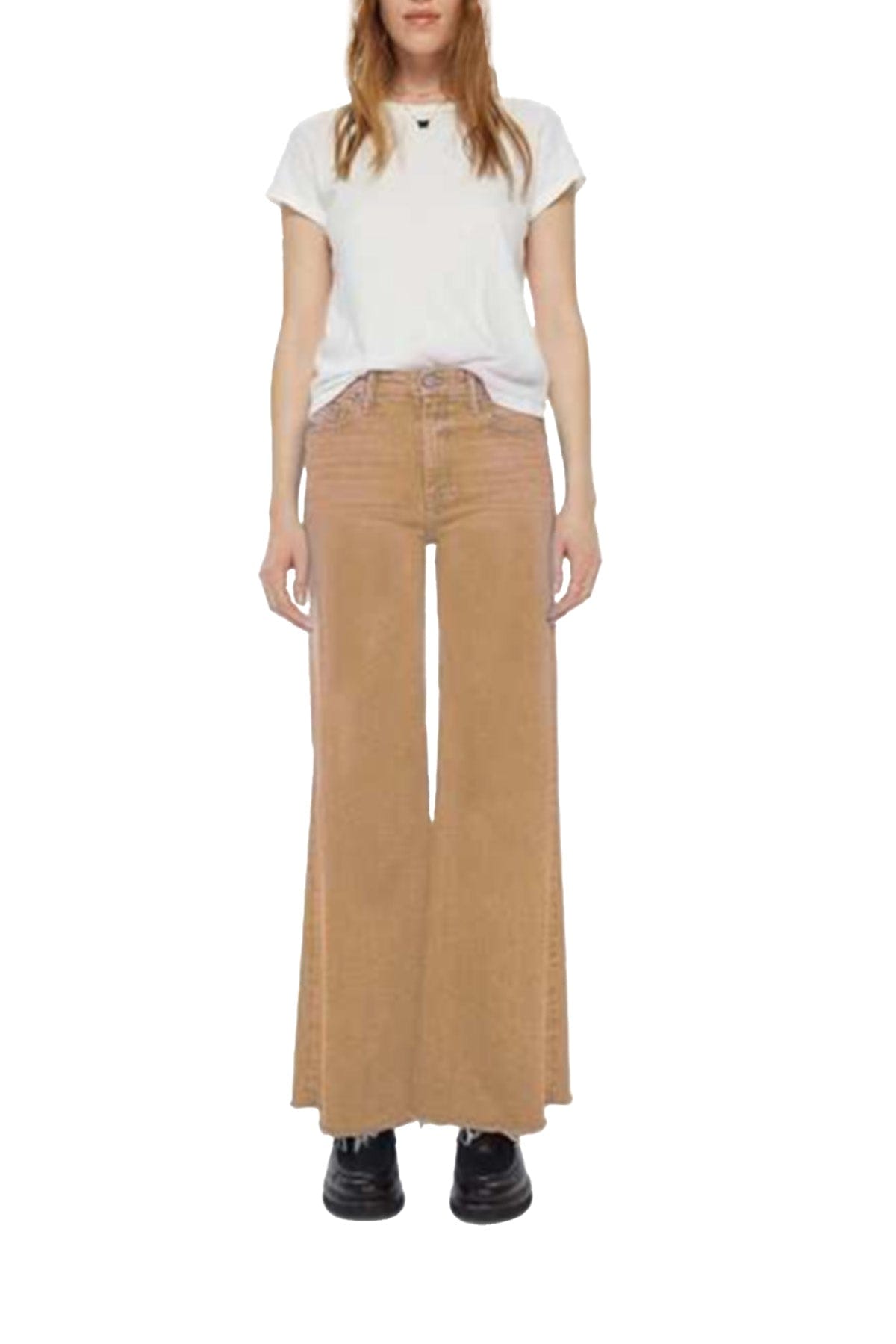 MOTHER PANTALONE IN DENIM  SABBIA / 23 Jeans sabbia donna Mother 1445-413/D the roller fray