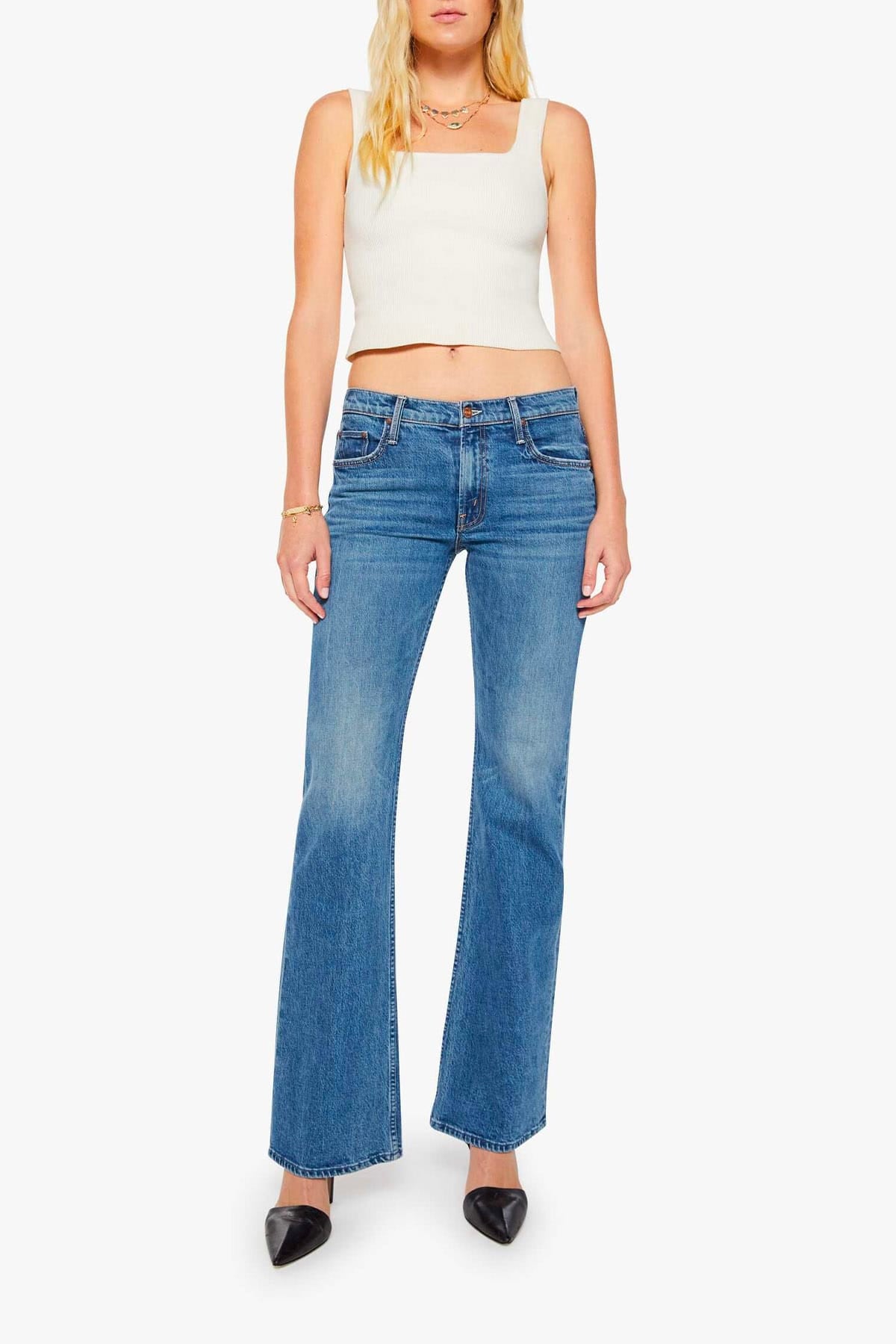 MOTHER PANTALONE IN DENIM  The jinx heel jeans donna Mother