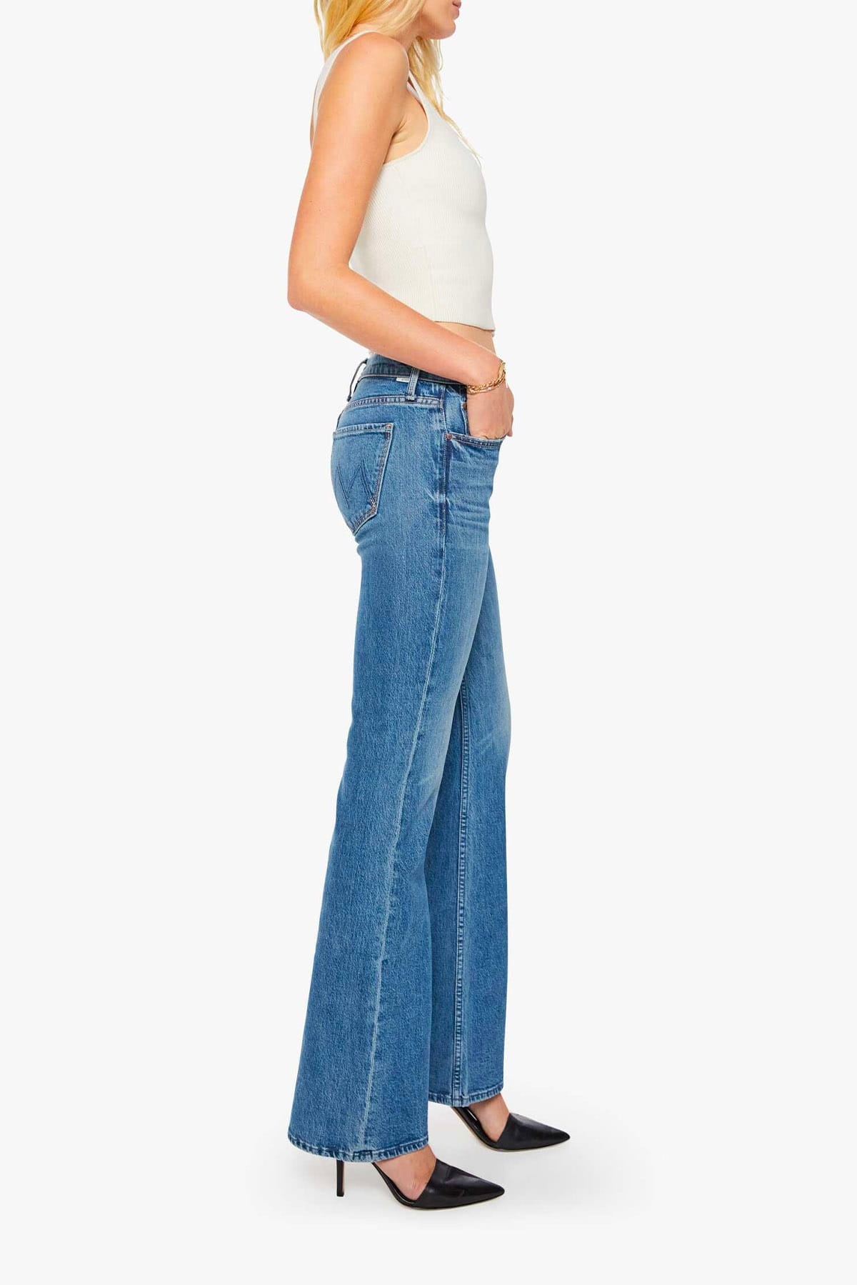 MOTHER PANTALONE IN DENIM  The jinx heel jeans donna Mother