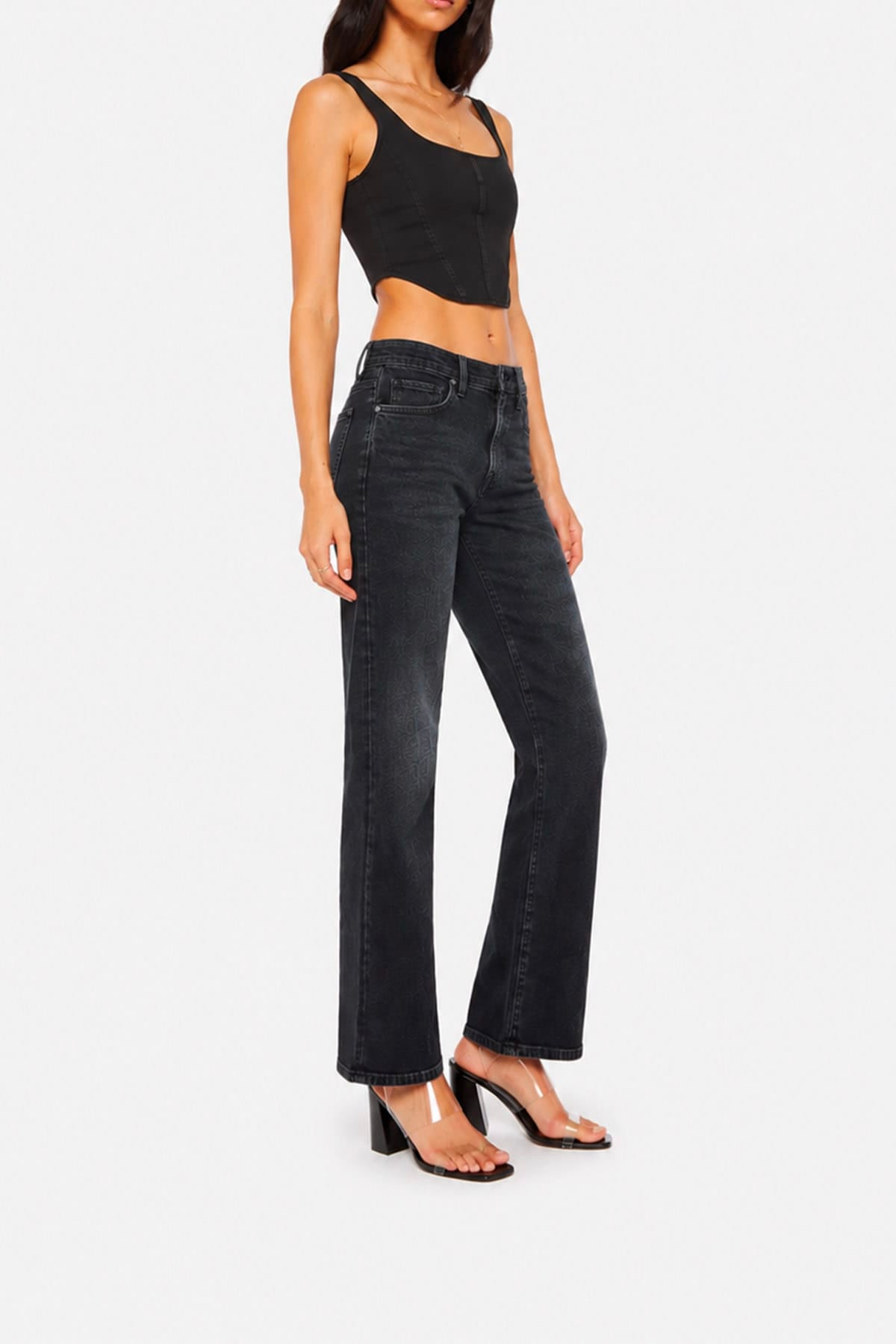 MOTHER PANTALONE IN DENIM  The mid rise rambler zip Sneak jeans donna Mother