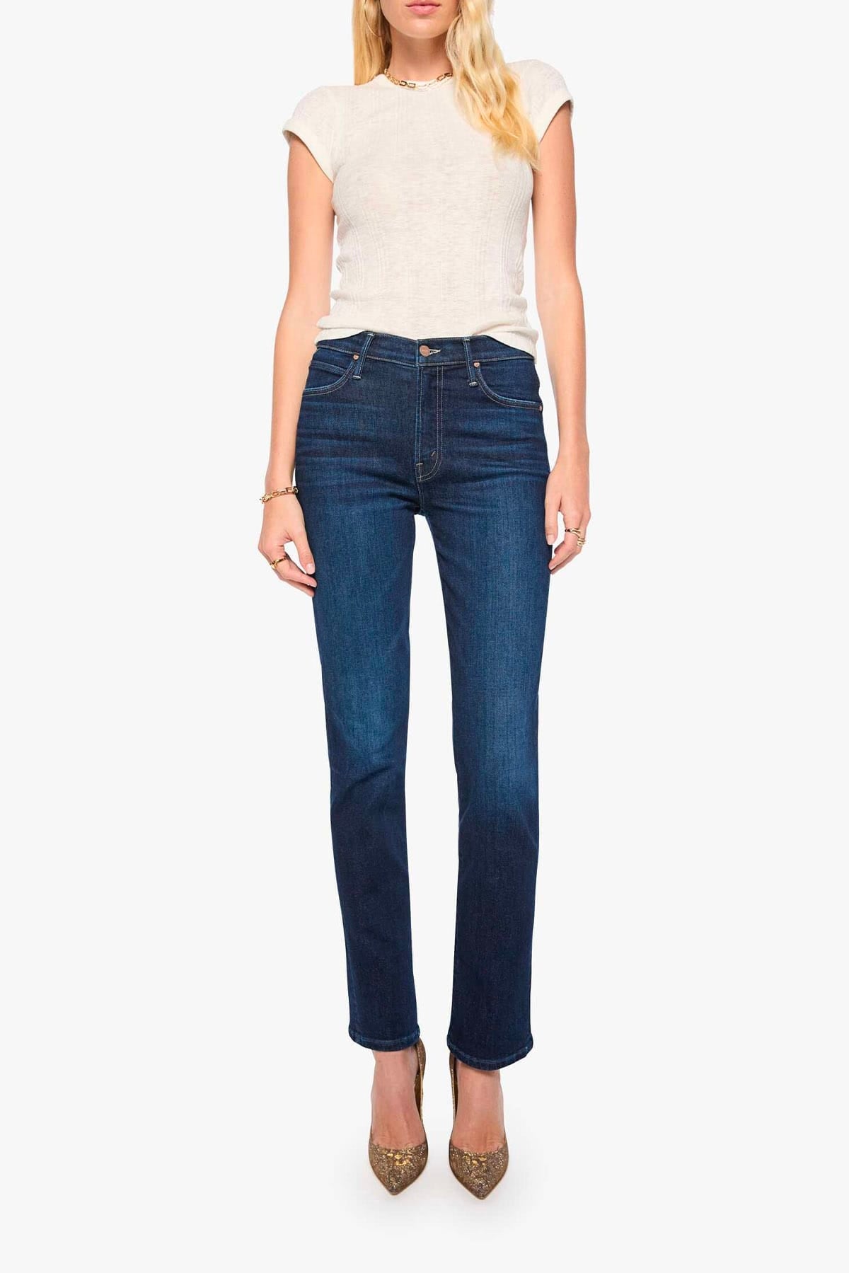MOTHER PANTALONE IN DENIM  The rascal skimp jeans donna Mother