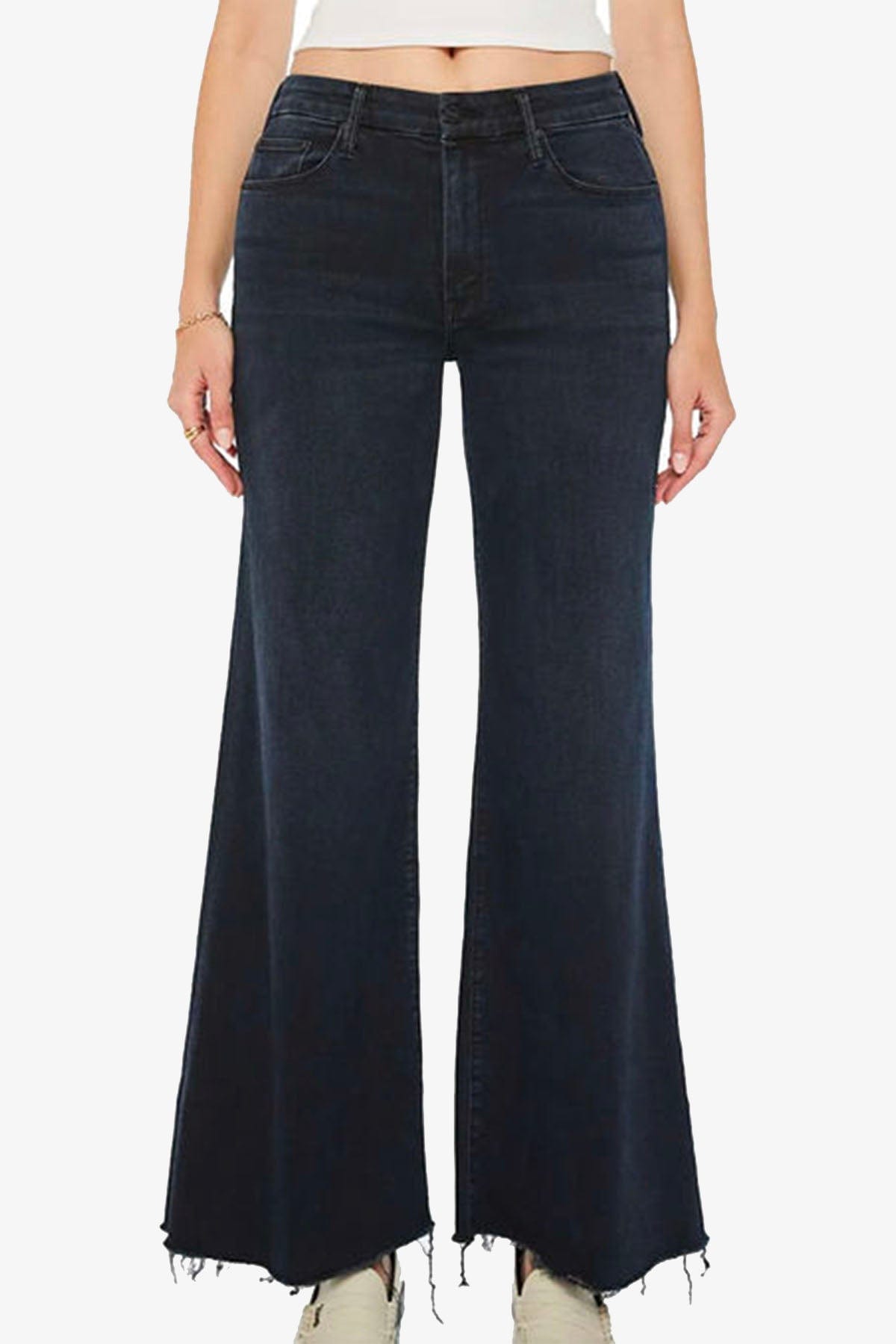 MOTHER PANTALONE IN DENIM  BLUE JEANS / 23 The Roller Fray Jeans Donna Mother