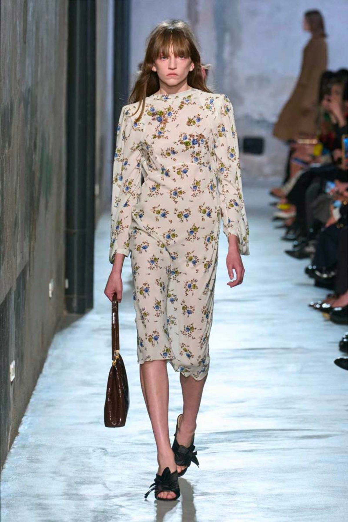 N21 ABITO  FONDO BIANCO FIORE BLU / 36 Abito fiorato donna N°21 H072