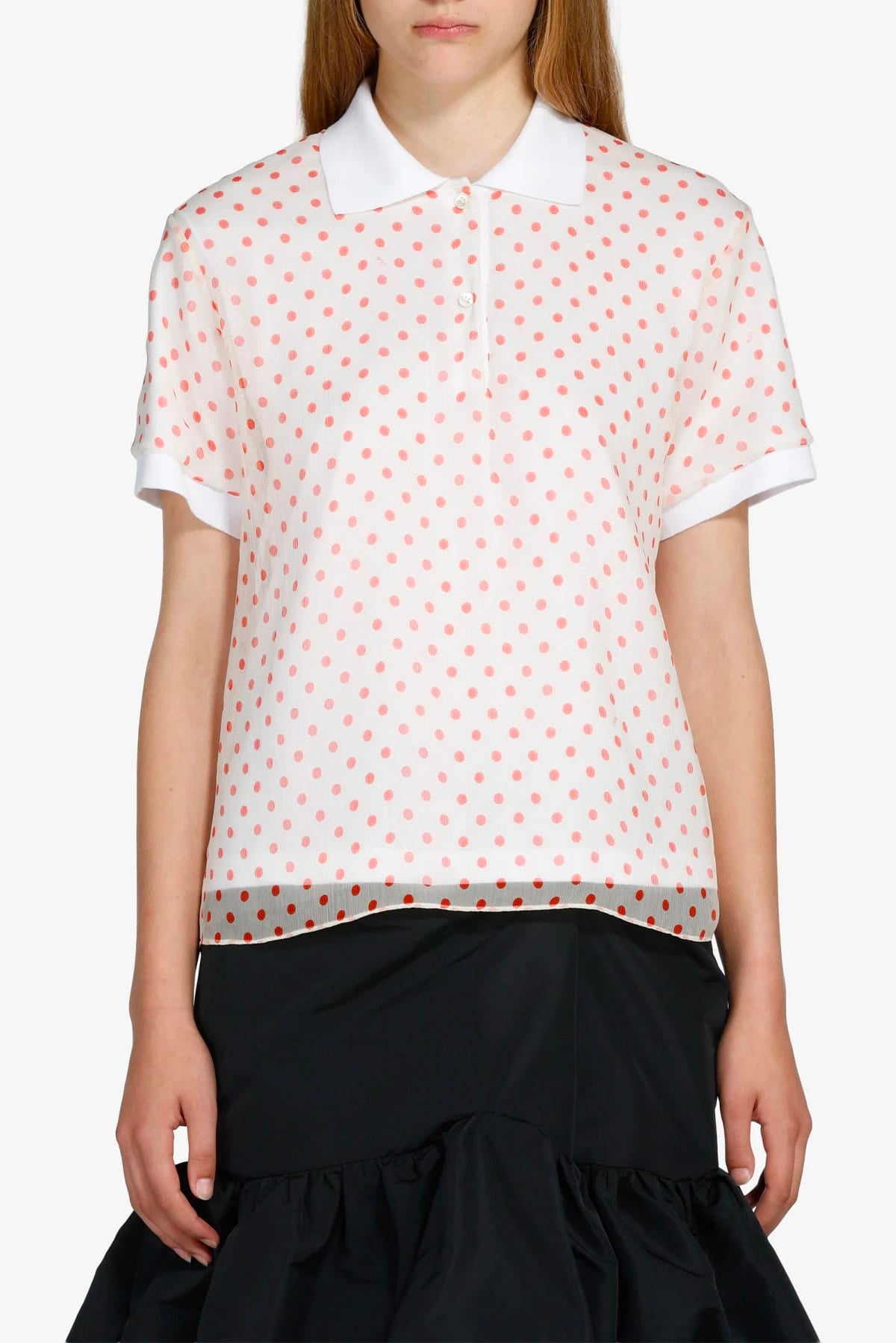 N21 GONNA  POIS ARANCIO / 36 Polo pois arancio donna N21