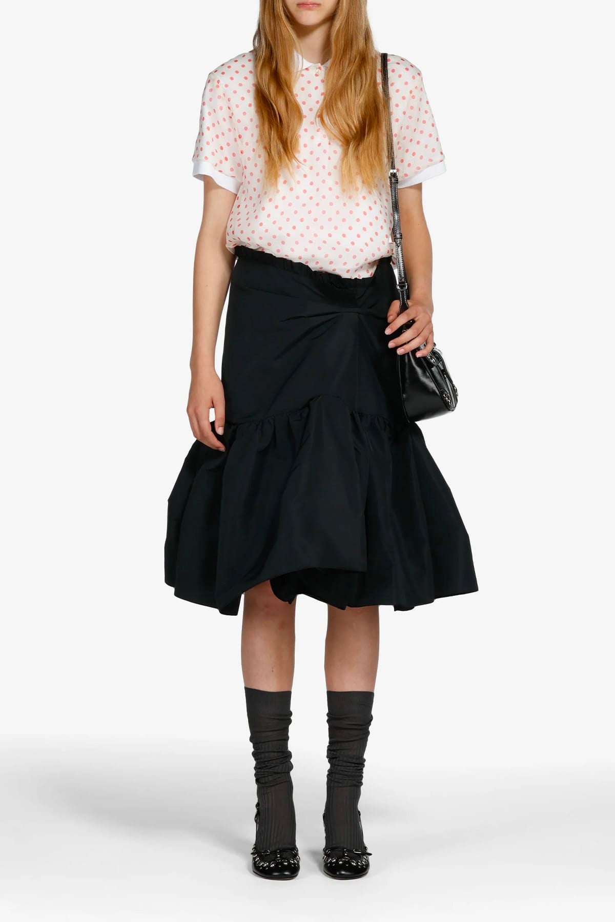N21 GONNA  Polo pois arancio donna N21