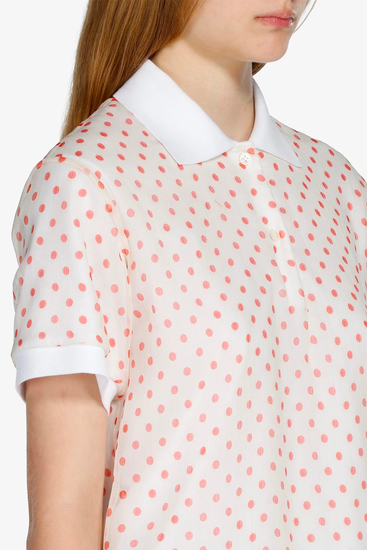 N21 GONNA  POIS ARANCIO / 36 Polo pois arancio donna N21