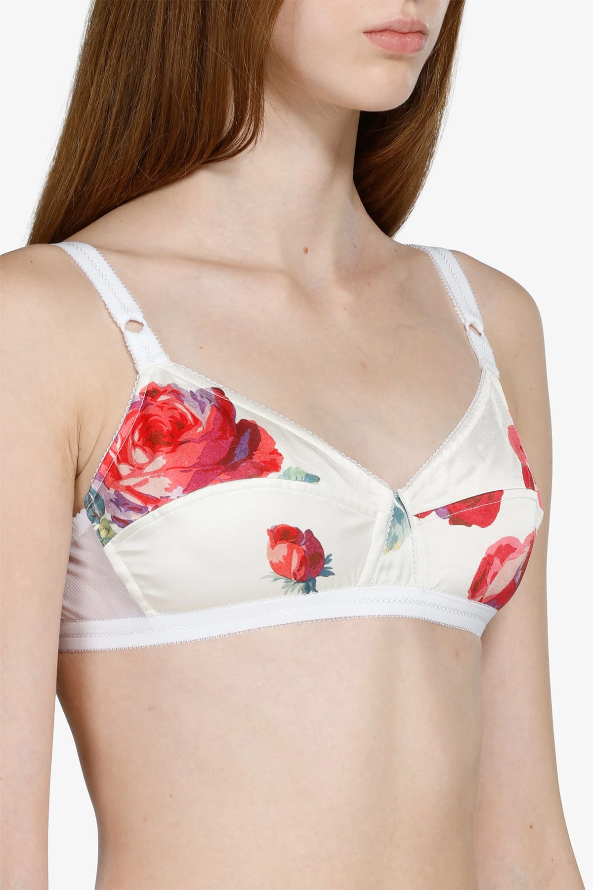 N21 LINGERIE FONDO BIANCO FIORE ROSA / XXS Bra N21 fiorato