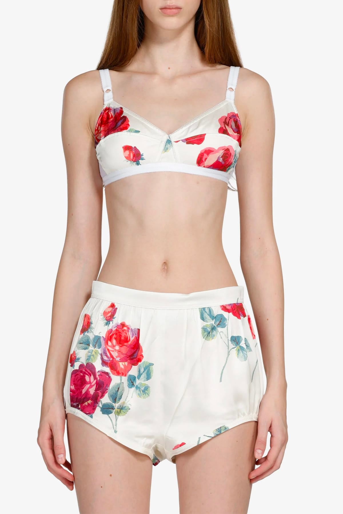 N21 LINGERIE FONDO BIANCO FIORE ROSA / XXS Bra N21 fiorato