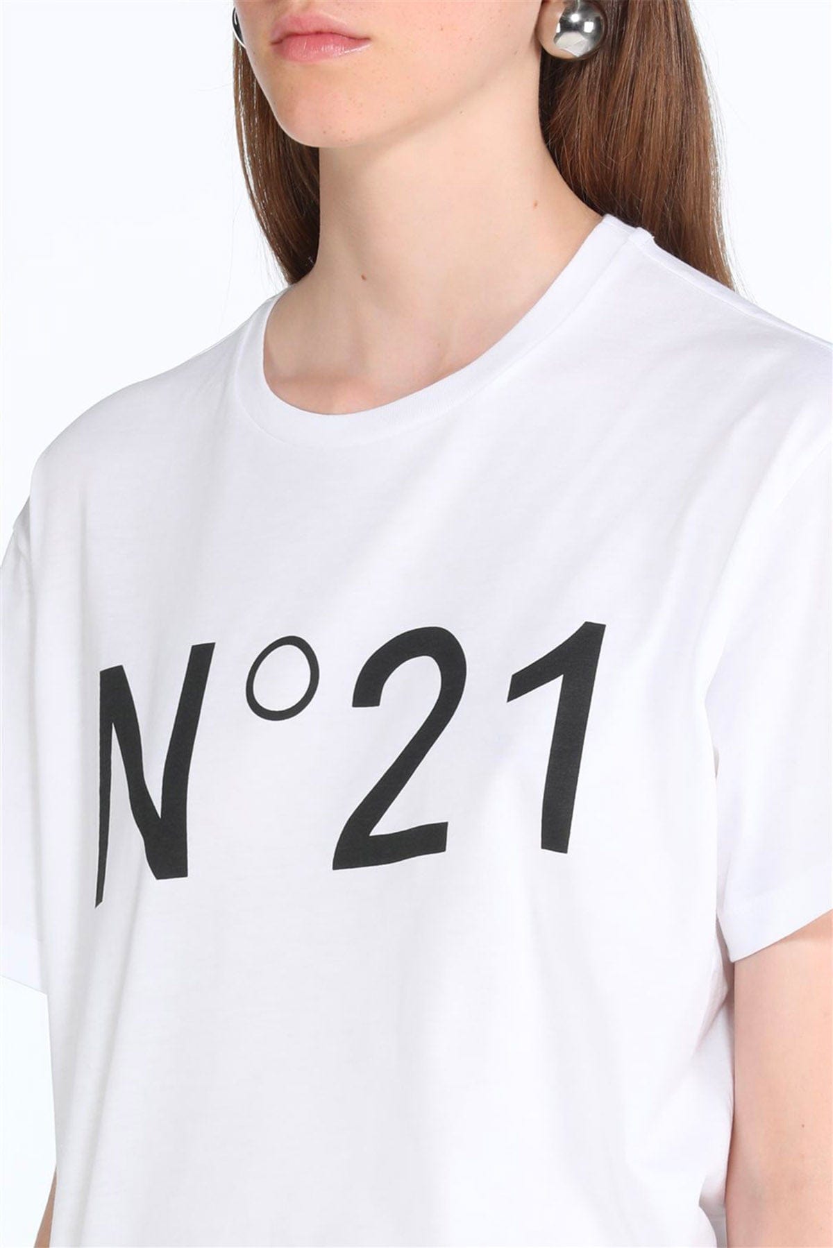 N21 T'SHIRT  BIANCO OTTICO / XXS T-shirt con logo donna N21 F051 6328