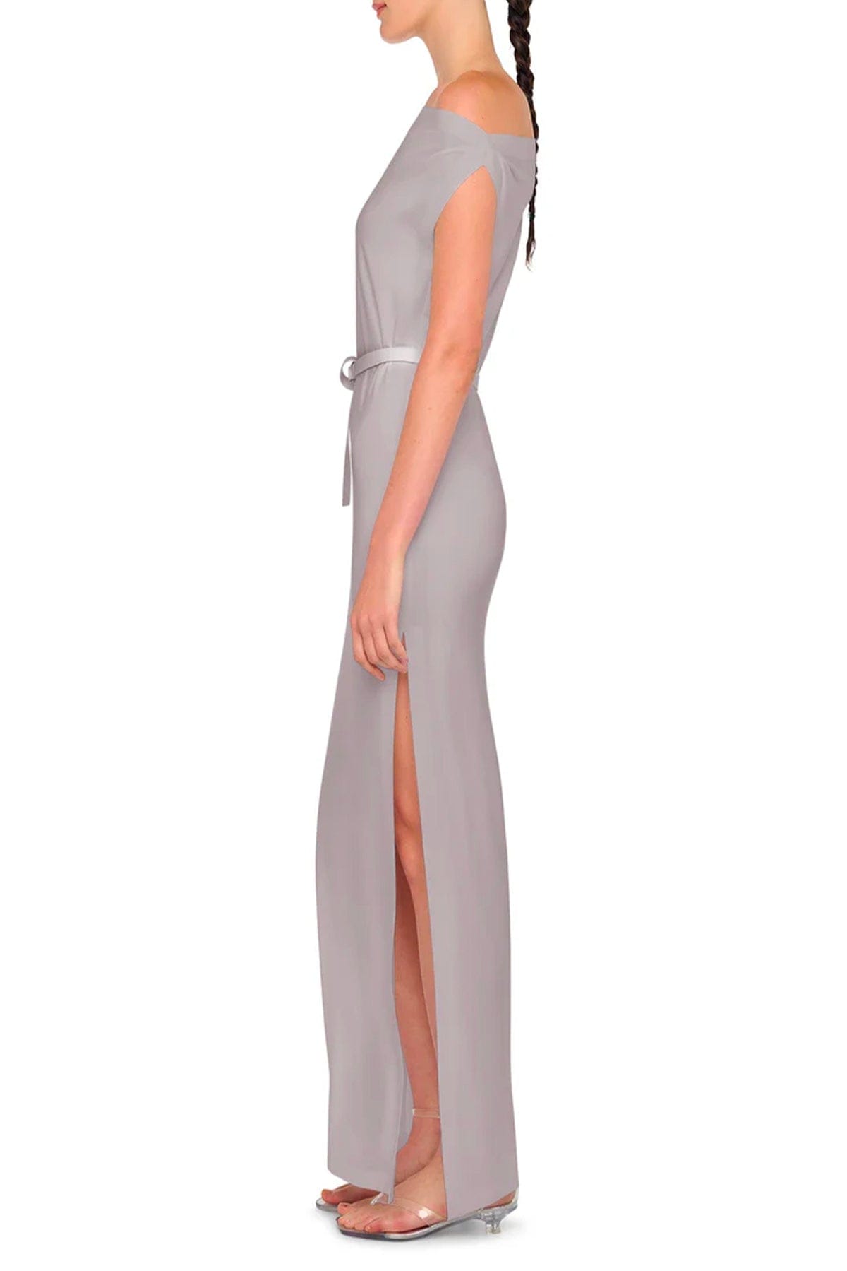 NORMA KAMALI ABITO  Abito con cintura grigio donna Norma Kamali KK4253PLT12024