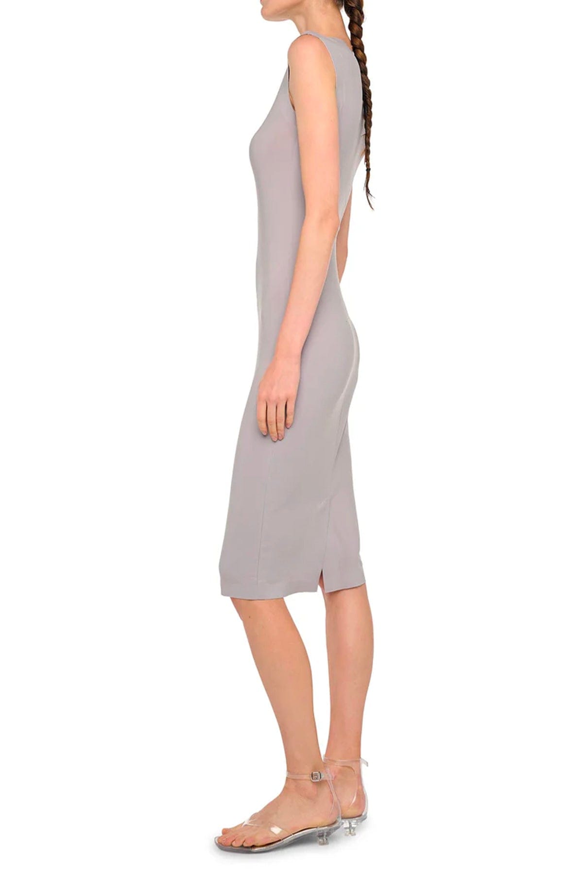 NORMA KAMALI ABITO  Abito grigio donna slim Norma Kamali KK4253PLT08024