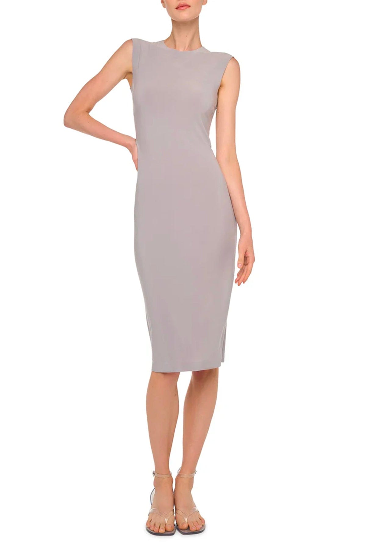 NORMA KAMALI ABITO  Abito grigio donna slim Norma Kamali KK4253PLT08024