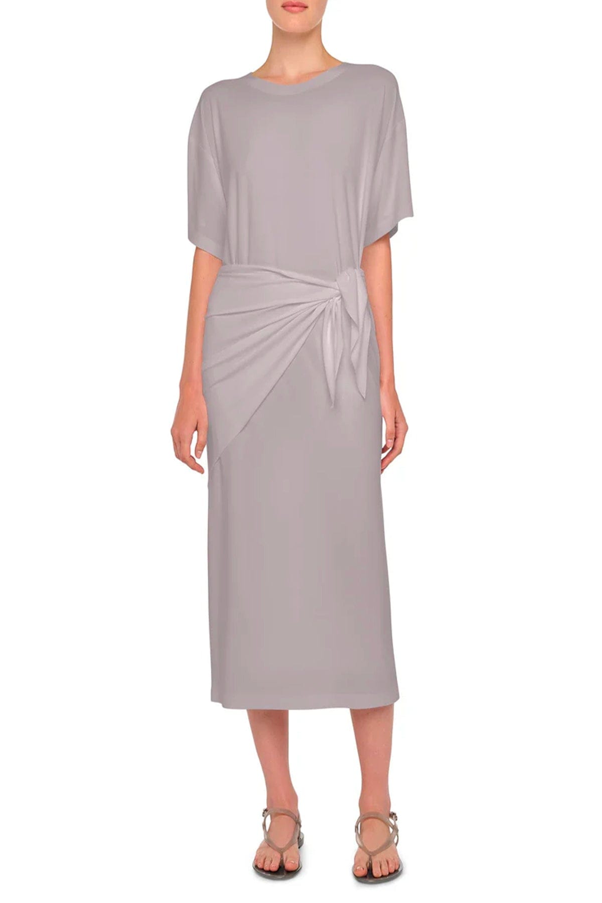 NORMA KAMALI ABITO  GRIGIO / XXS Abito nero fluido donna Norma Kamali KK4253PLT07024