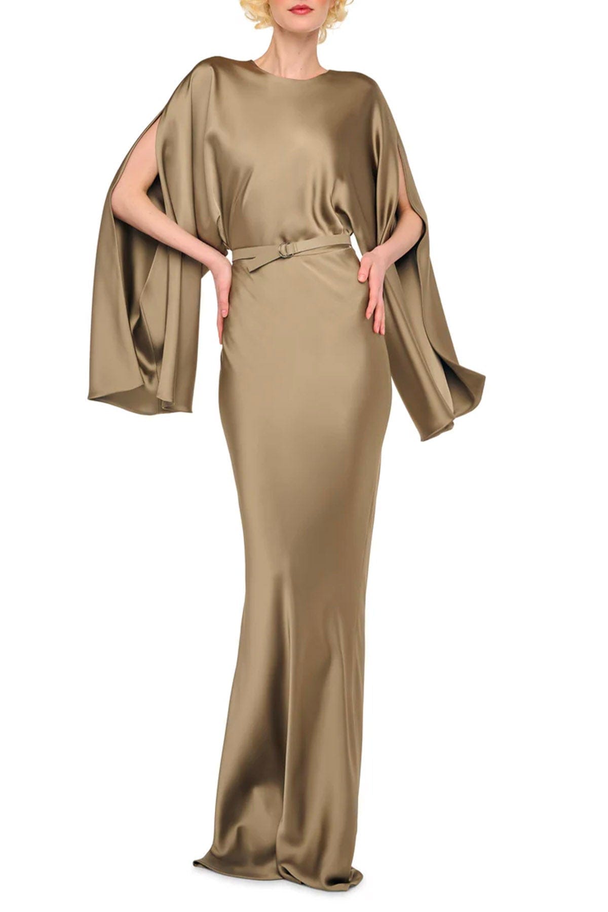 NORMA KAMALI ABITO  Reverse obie gown w ribbon sleeve Norma Kamali