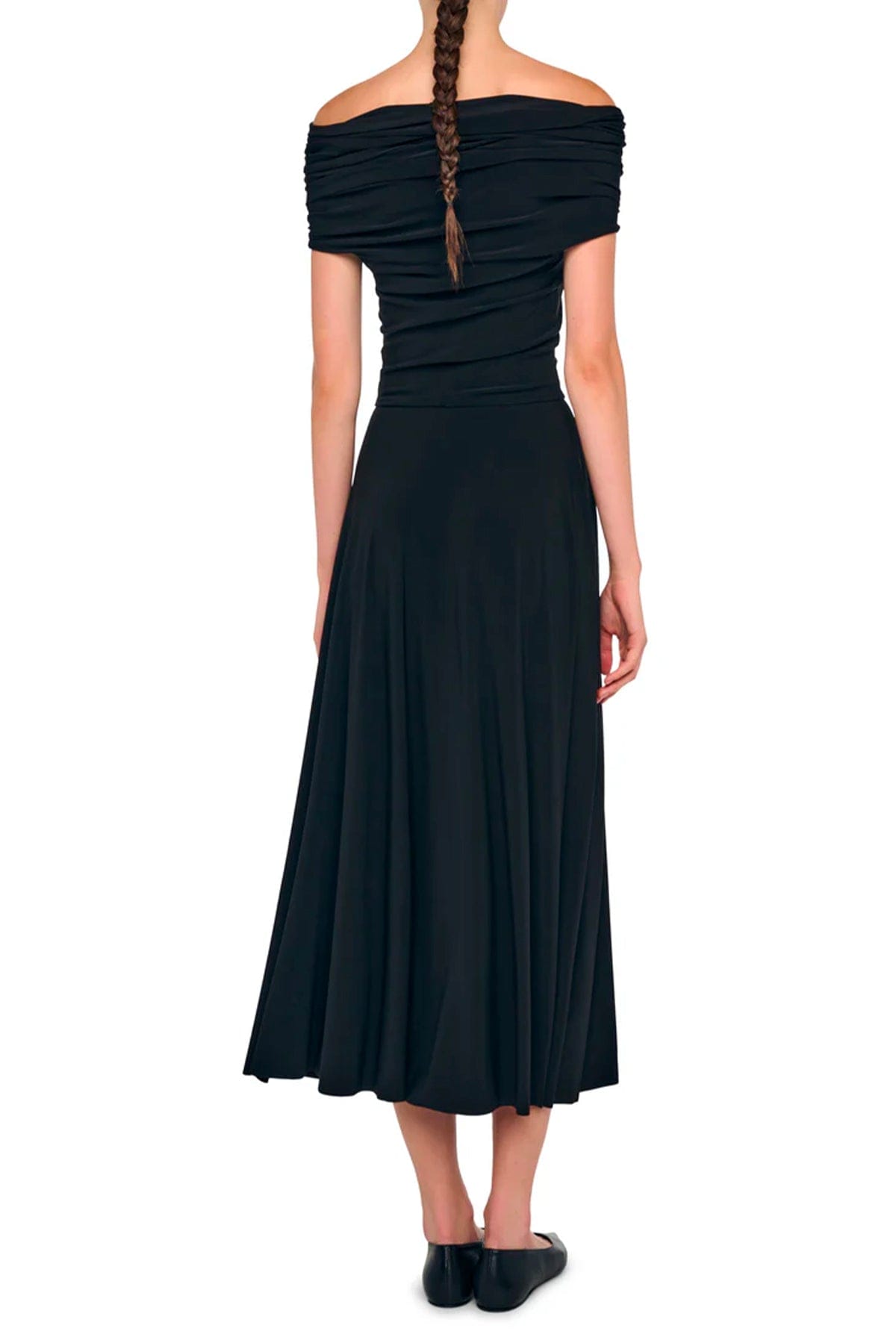 NORMA KAMALI ABITO  Vestito nero donna con cappuccio Norma Kamali KK1263PLT51001